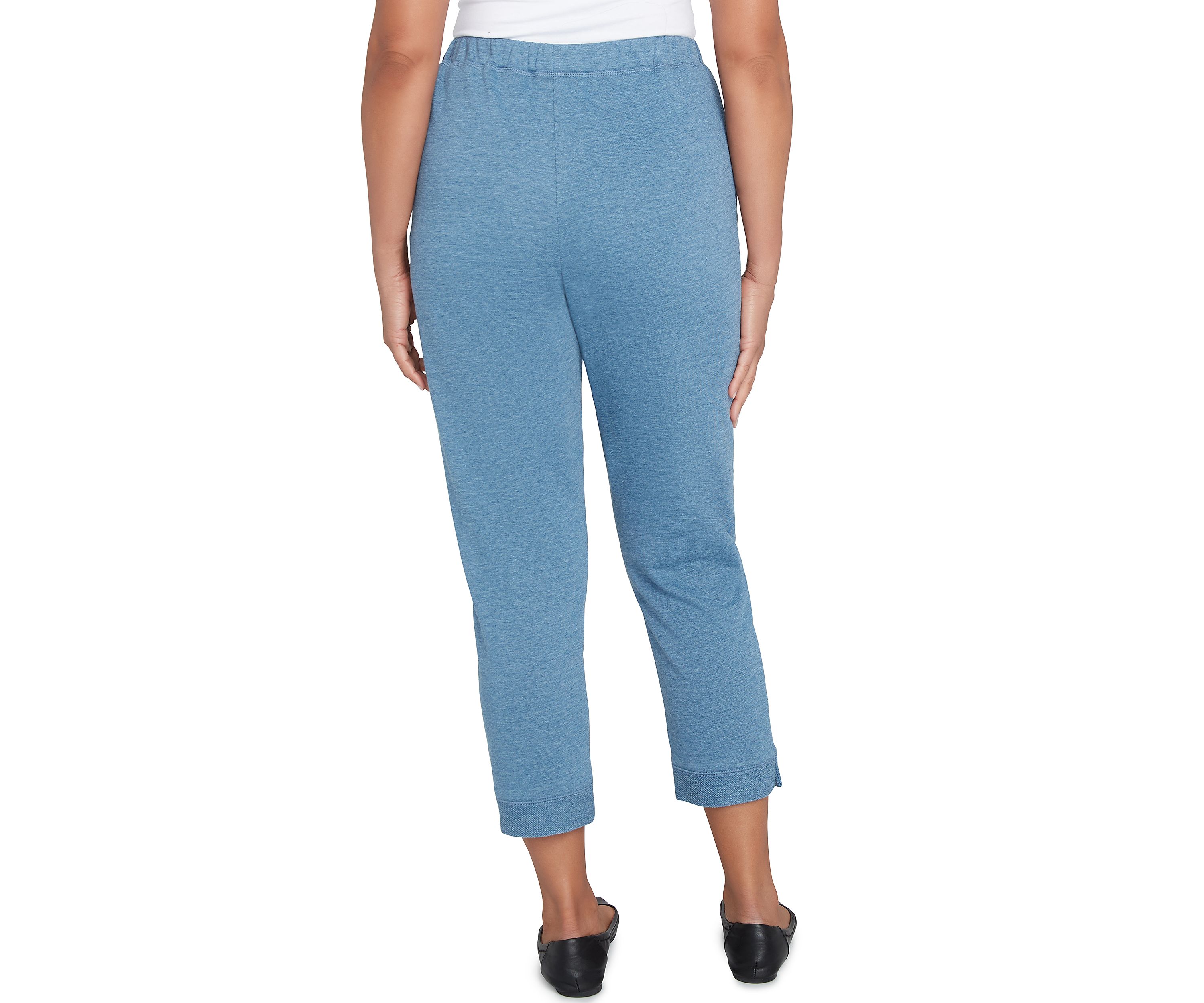 Womens Casual Fridays Floral Embroidered Ankle Pants