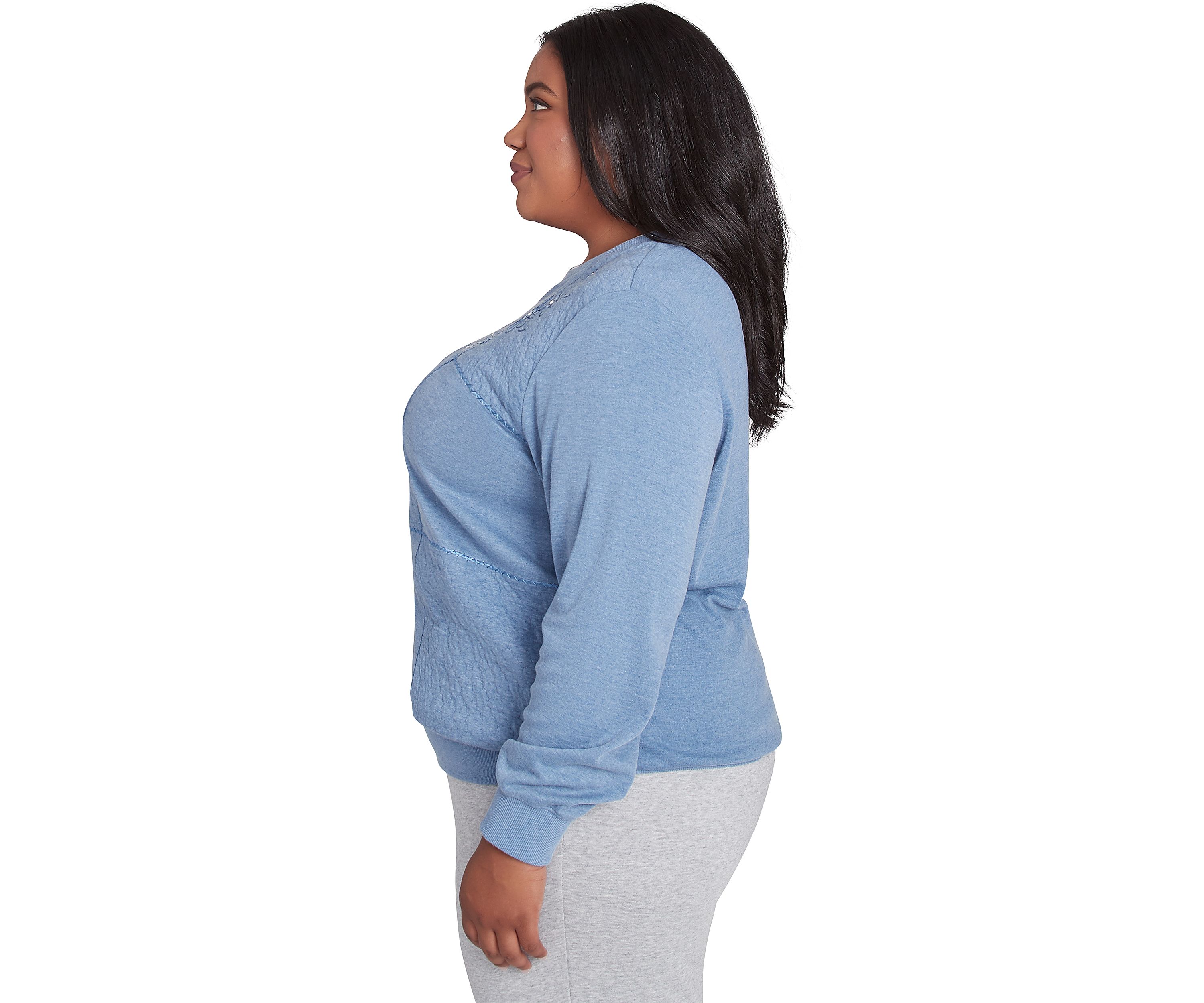 Plus Size Casual Fridays Embroidered Boxes Top