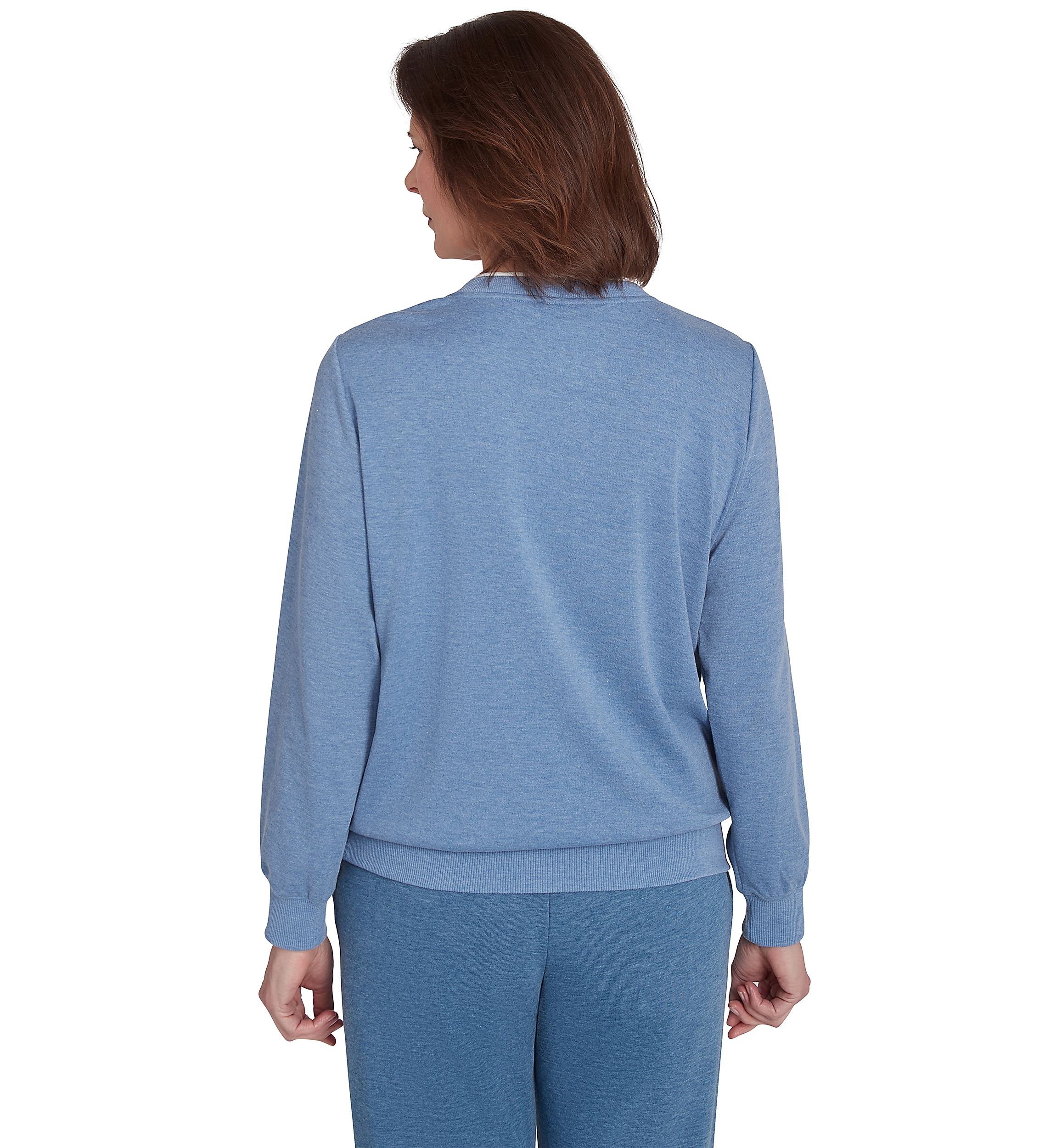 Petite Casual Fridays Embroidered Boxes Top