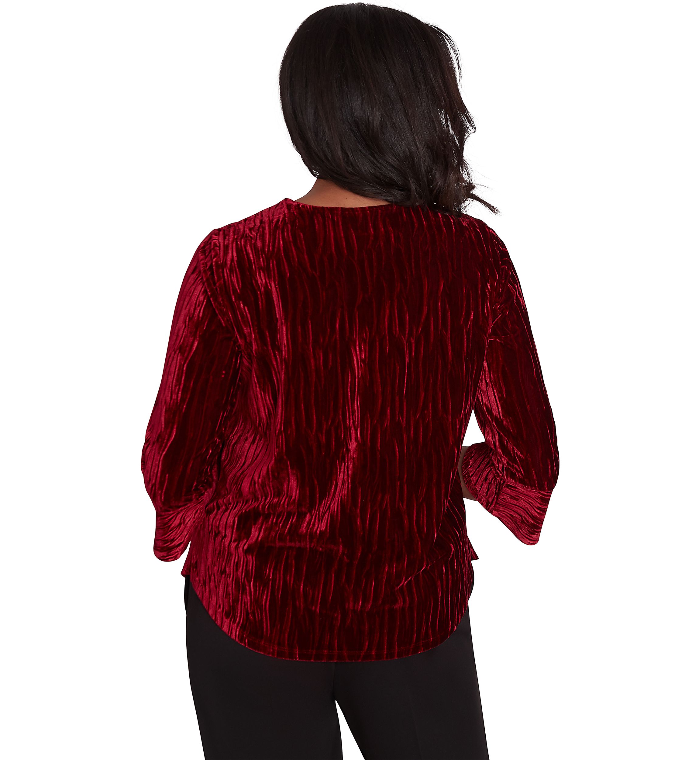 Womens Runway Ready Crushed Velvet Top