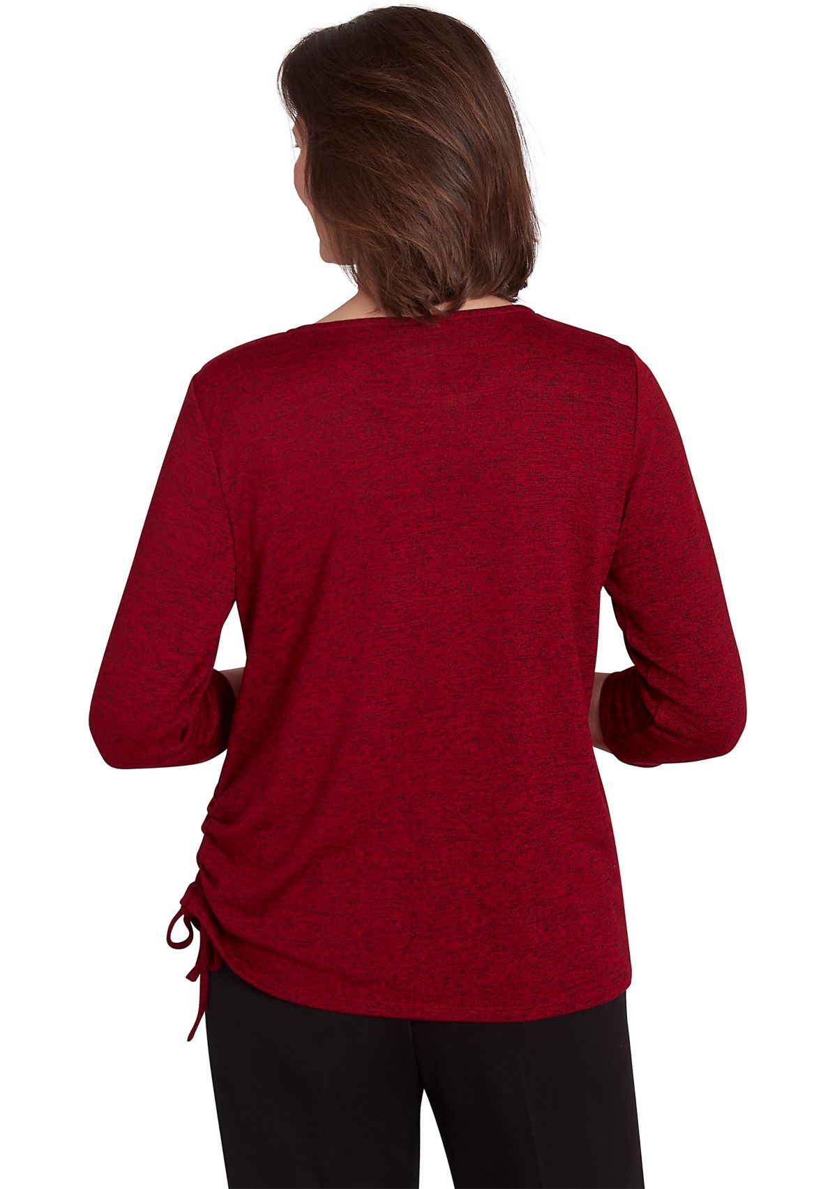 Womens Runway Ready Melange Top with Side Tie