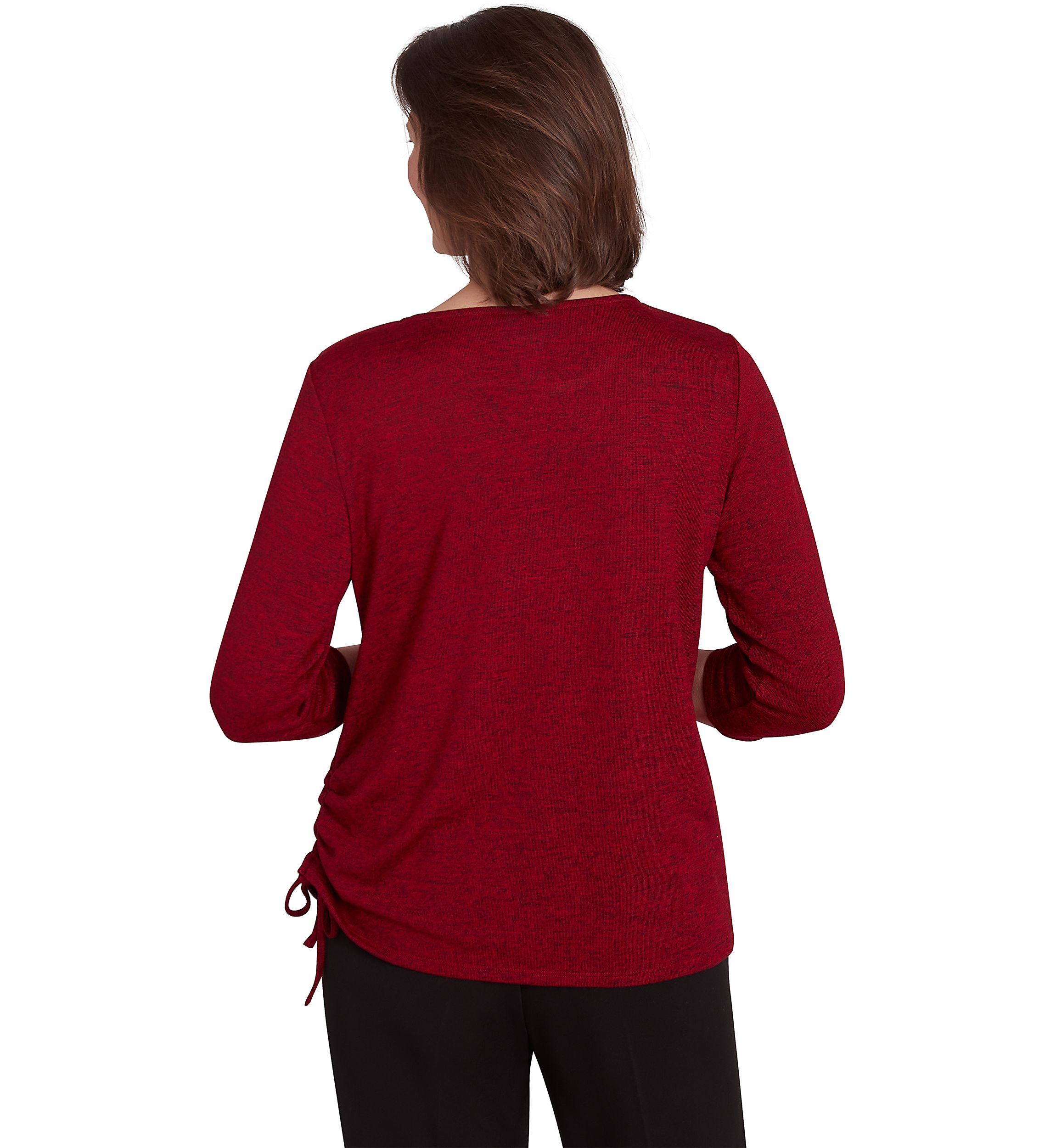 Womens Runway Ready Melange Top with Side Tie