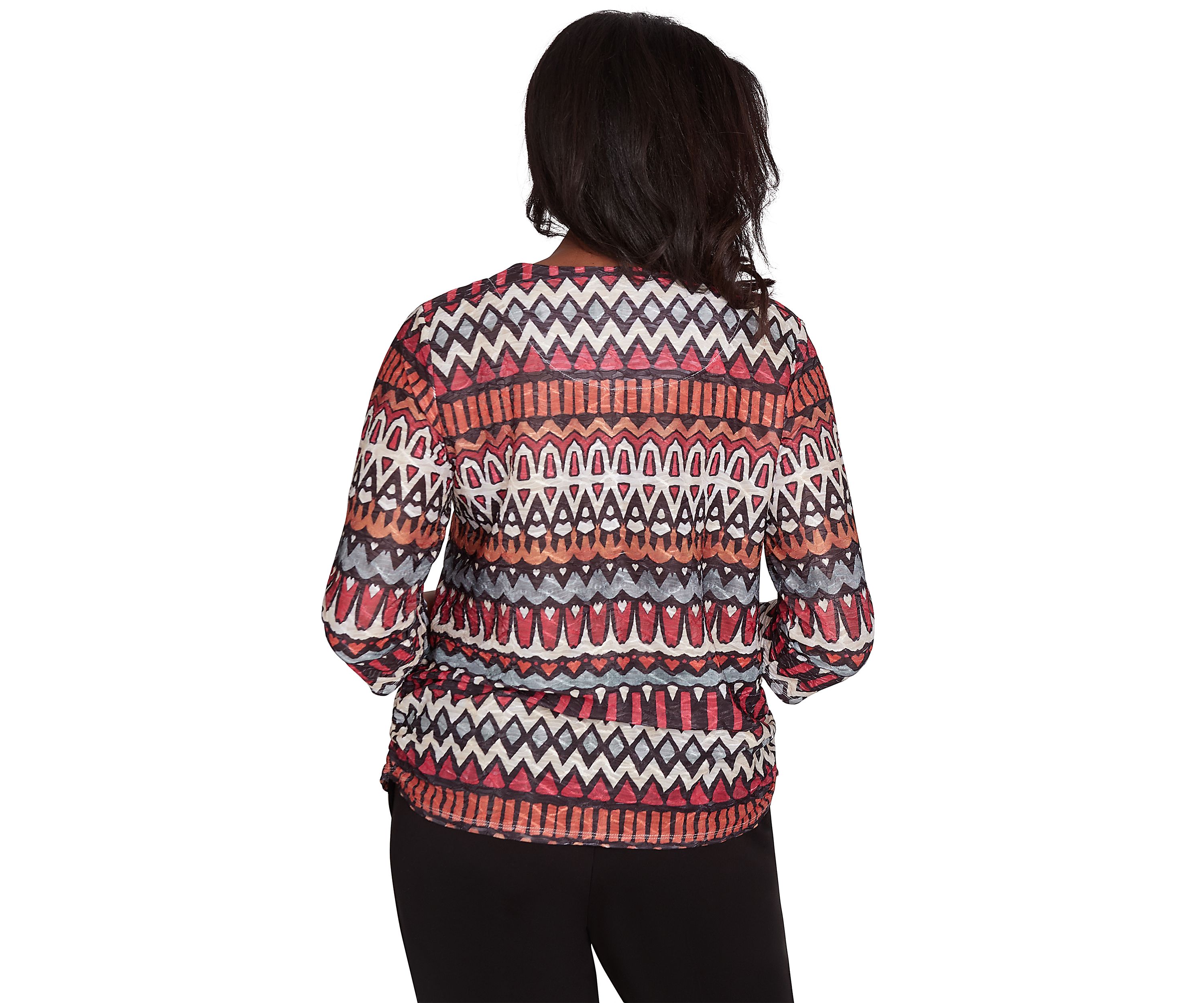 Womens Runway Ready Geometric Biadere Top