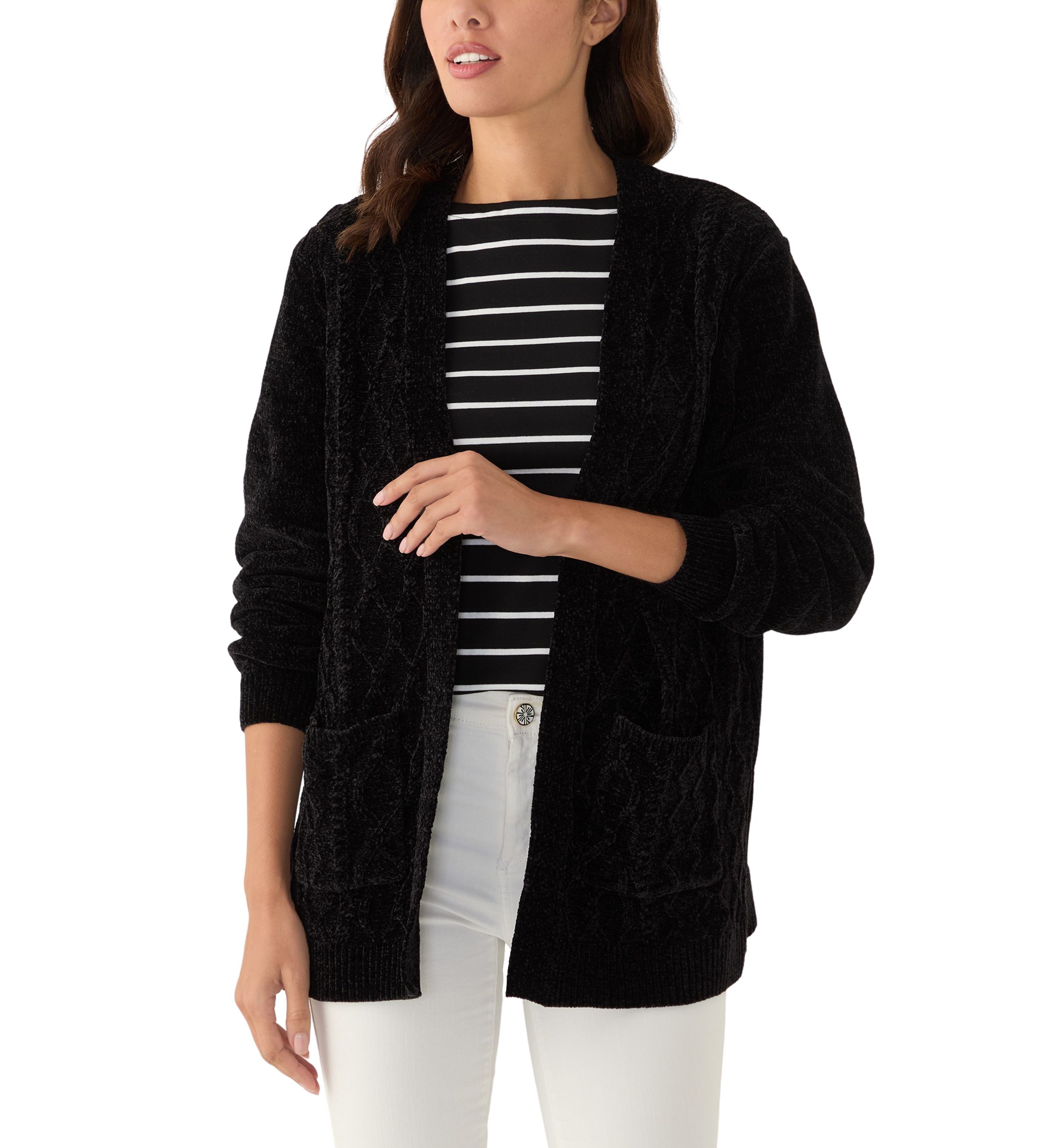 Womens Runway Ready Chenille Cardigan
