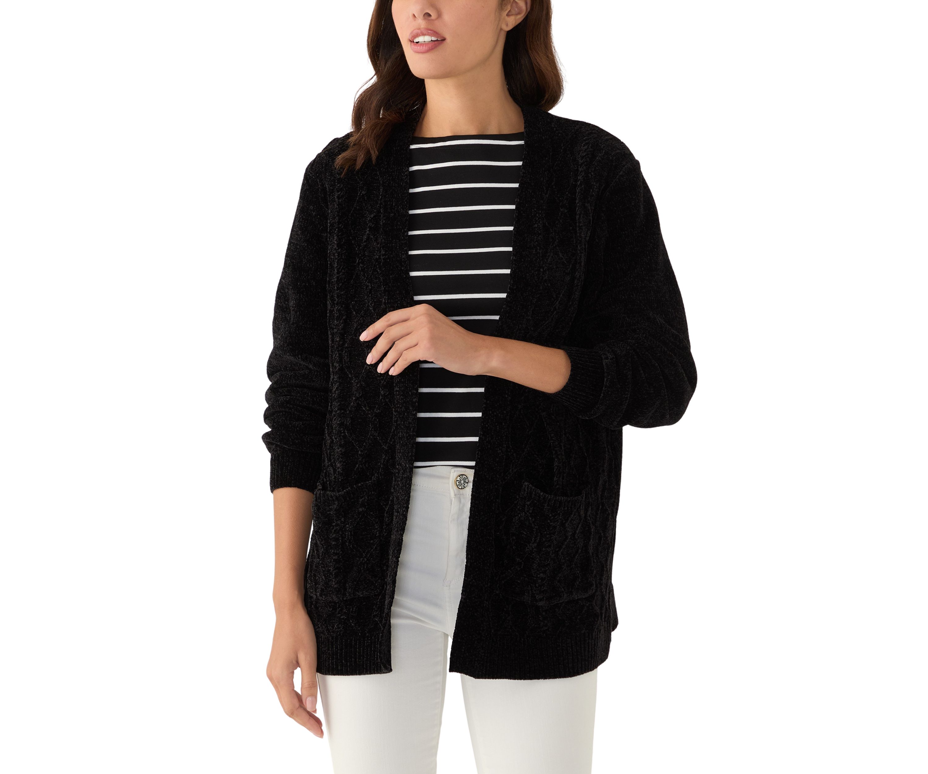 Womens Runway Ready Chenille Cardigan
