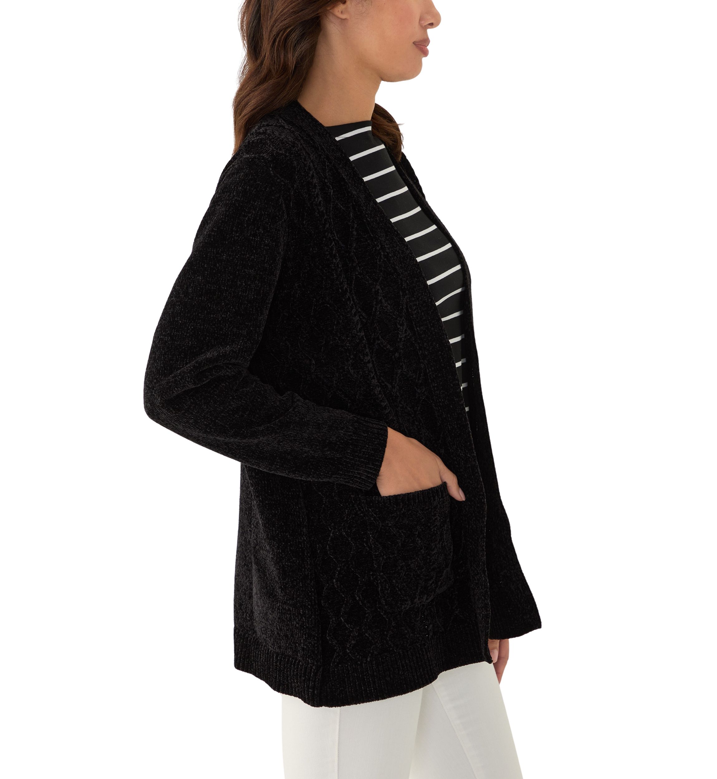 Womens Runway Ready Chenille Cardigan