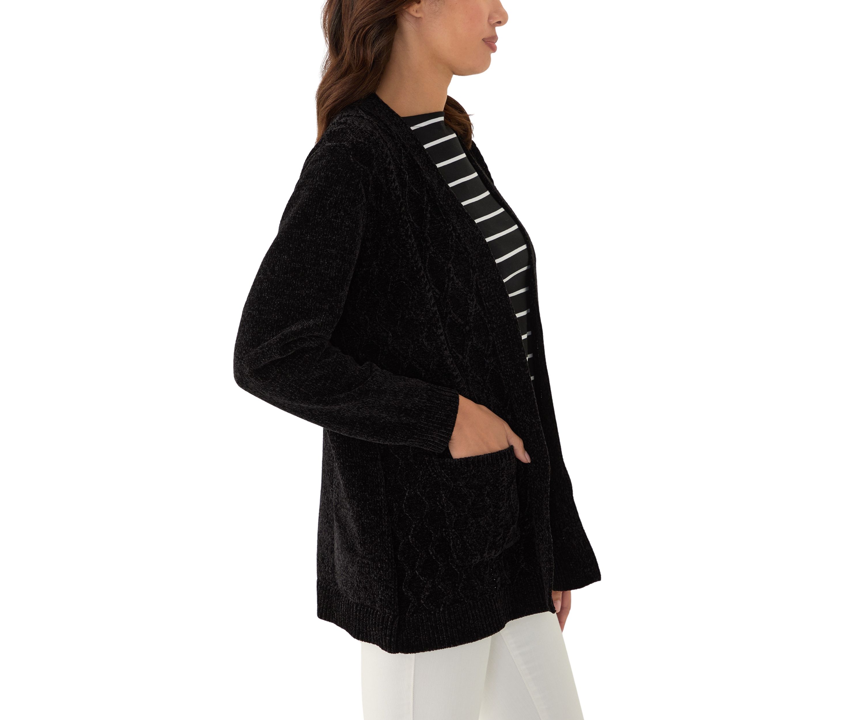 Womens Runway Ready Chenille Cardigan