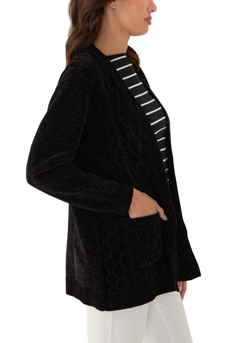 Womens Runway Ready Chenille Cardigan