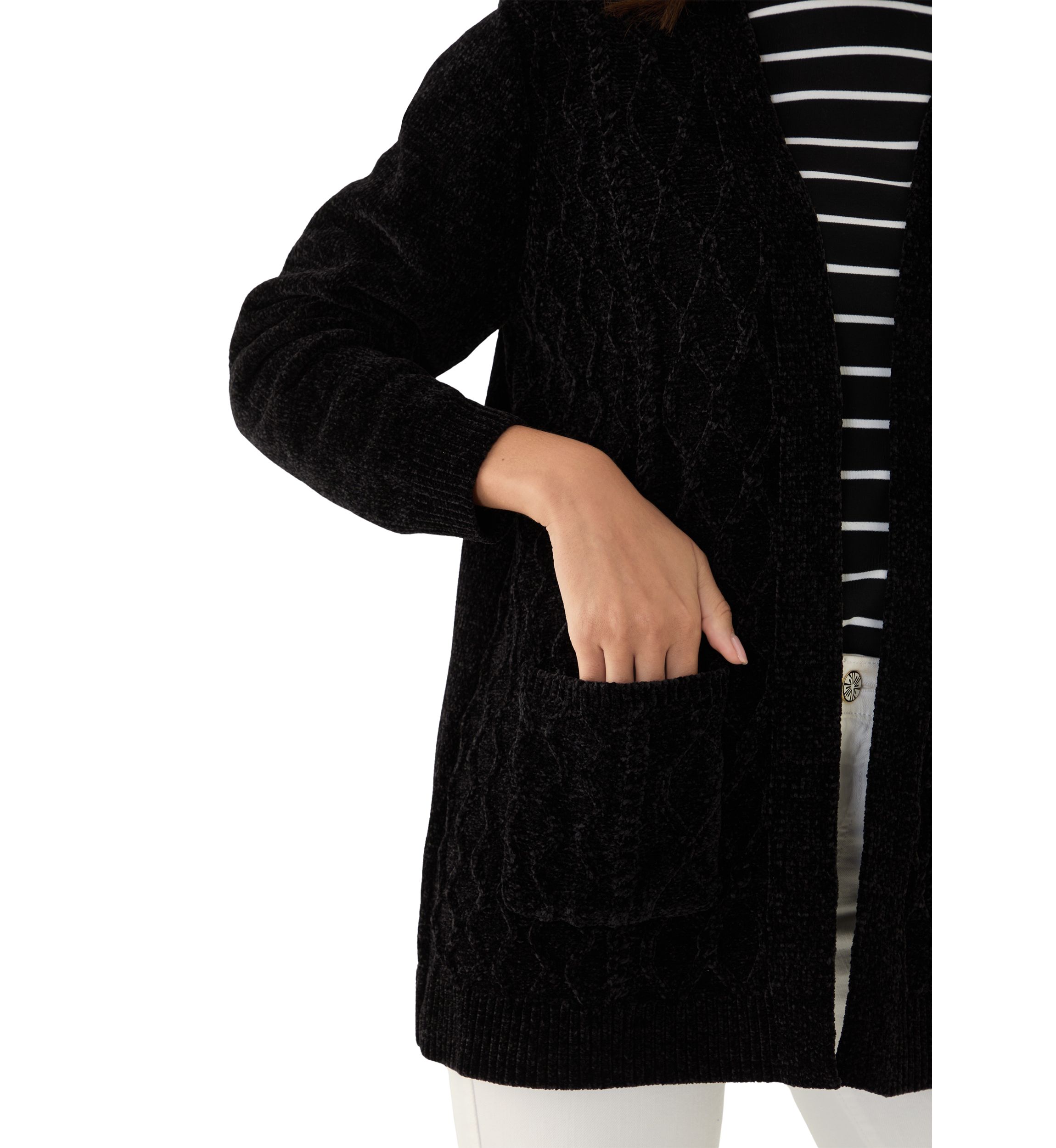 Womens Runway Ready Chenille Cardigan