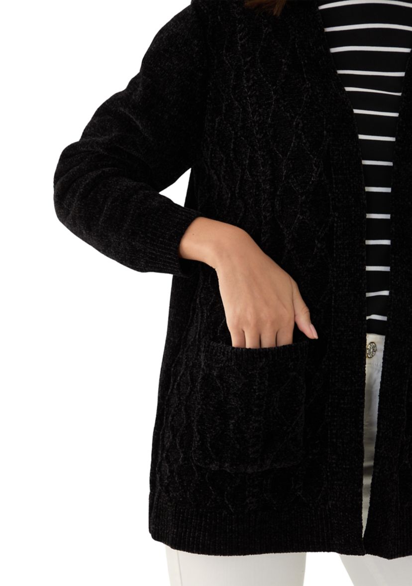 Womens Runway Ready Chenille Cardigan