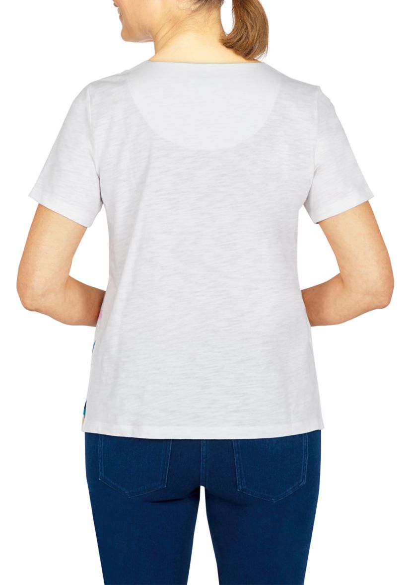 Womens Floral Knit Top 