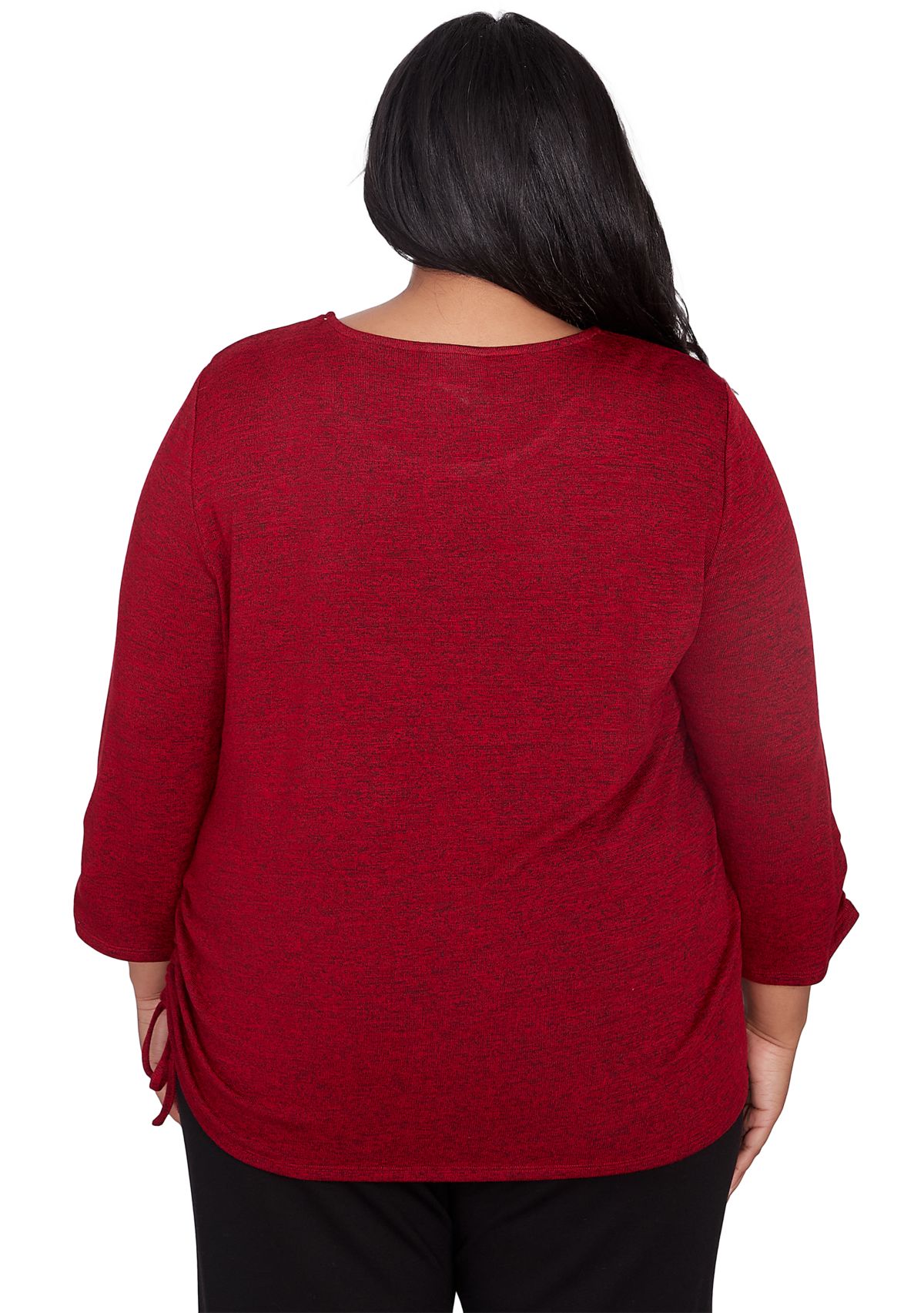 Plus Size Runway Ready Melange with Side Tie Top