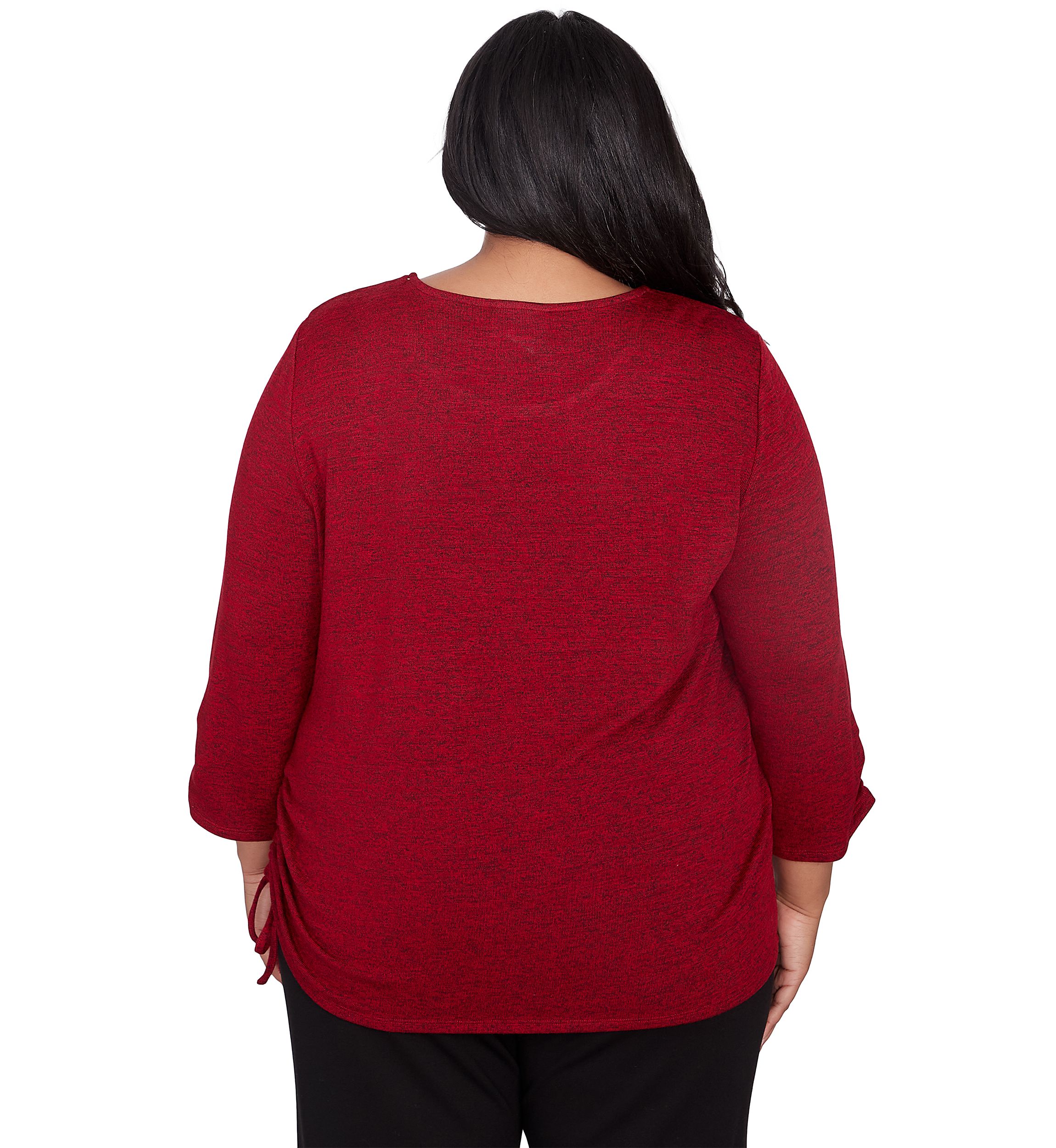 Plus Size Runway Ready Melange with Side Tie Top