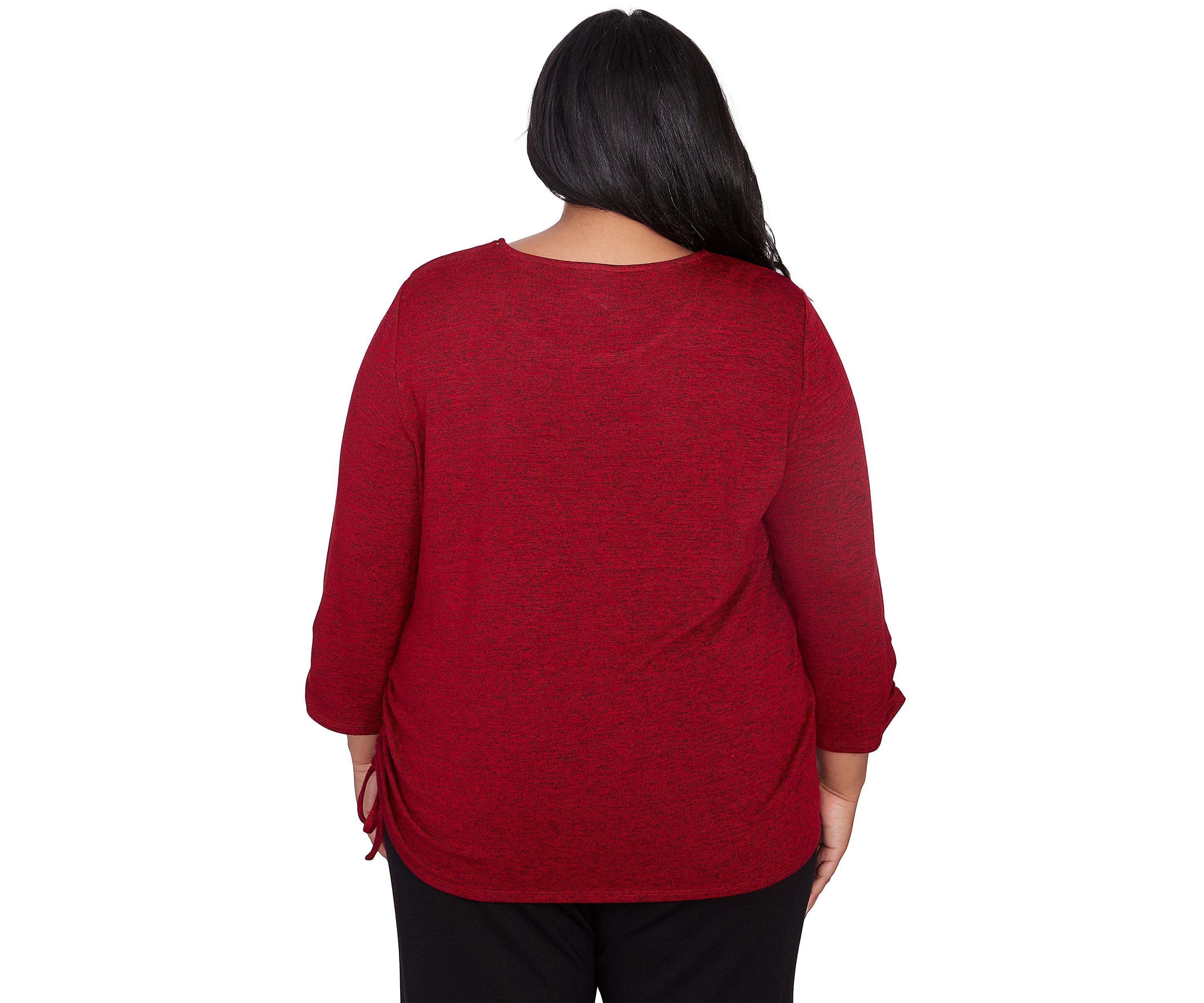 Plus Size Runway Ready Melange with Side Tie Top