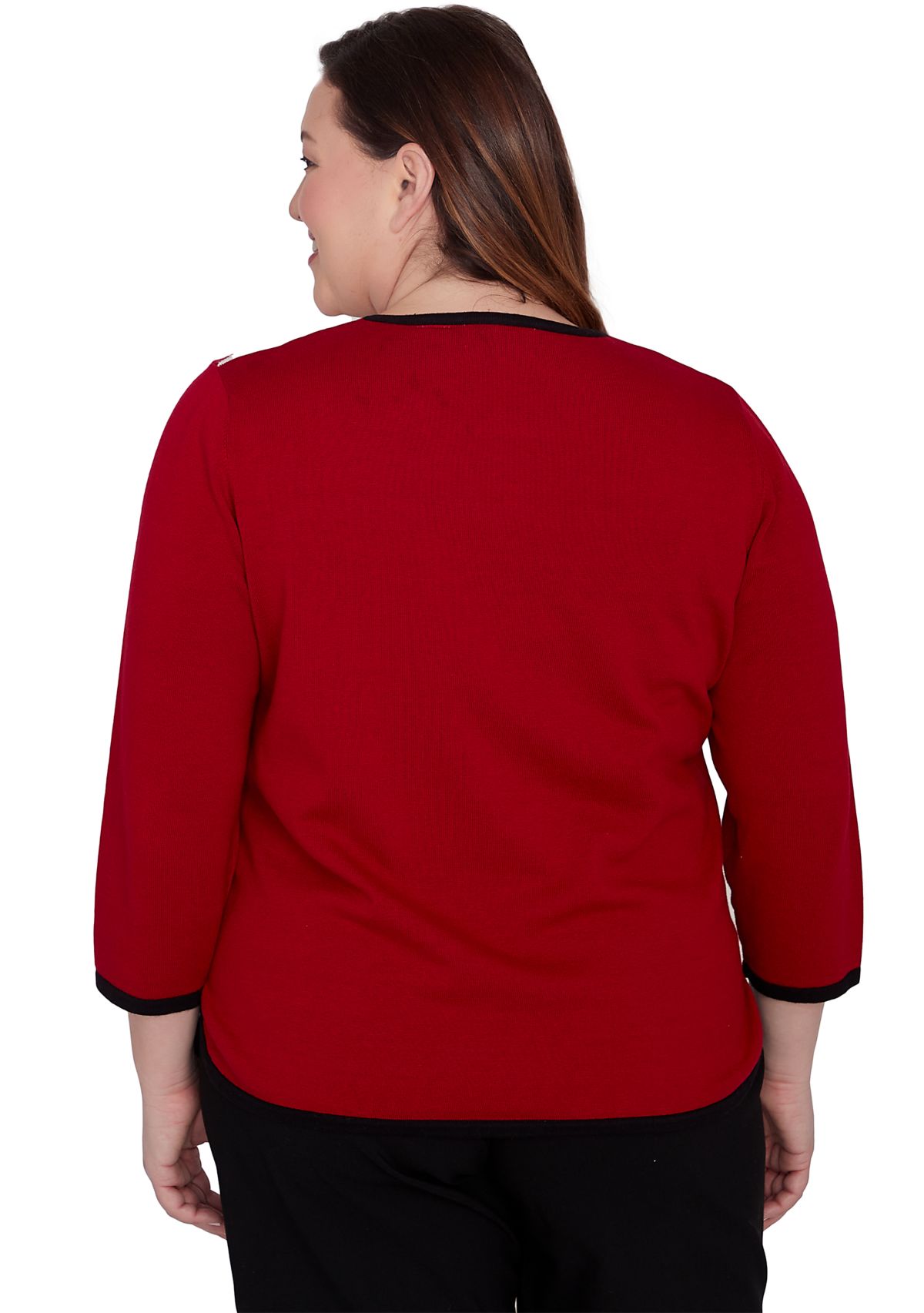 Plus Size Runway Ready Color Blocked Sweater