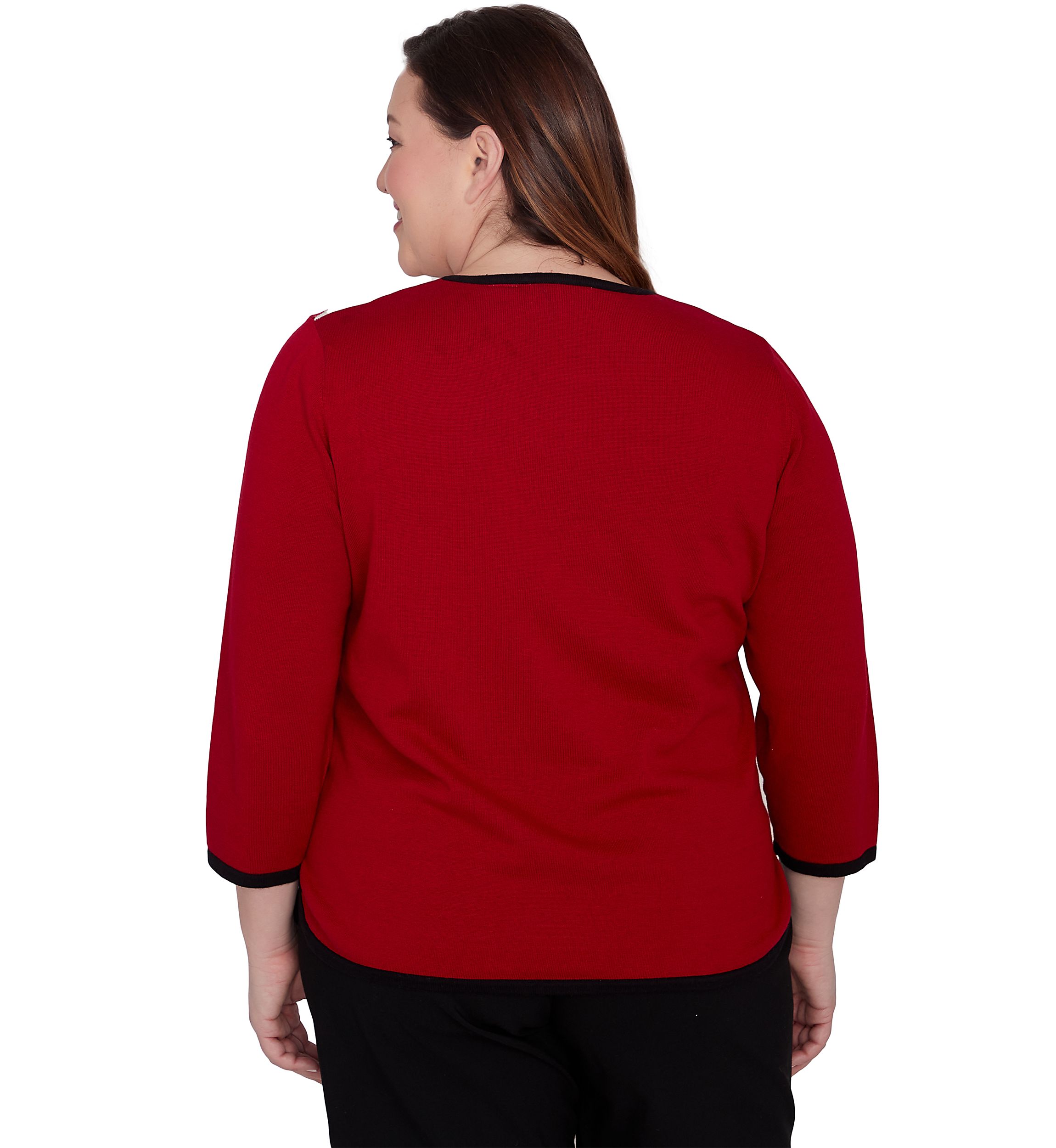 Plus Size Runway Ready Color Blocked Sweater