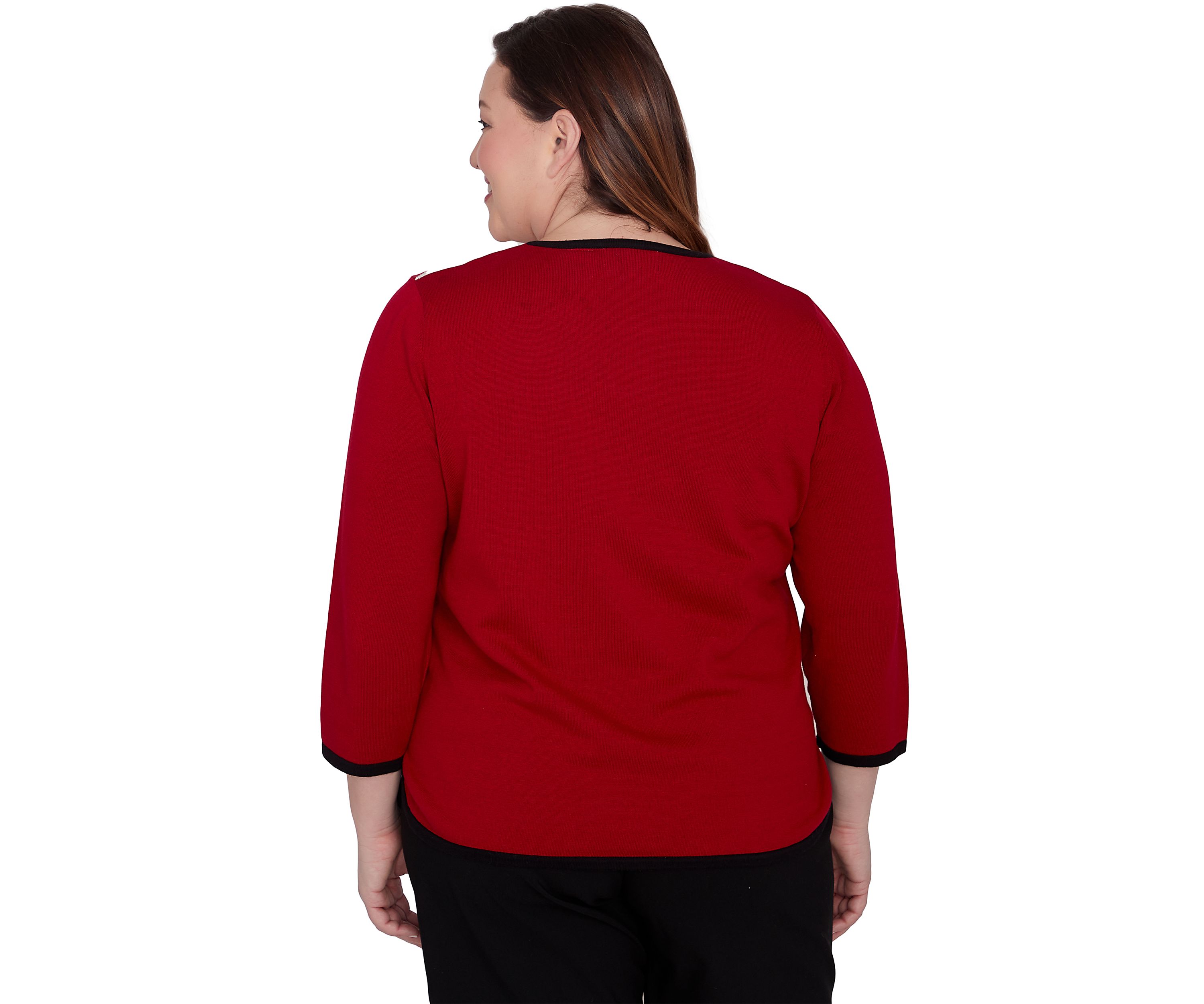 Plus Size Runway Ready Color Blocked Sweater