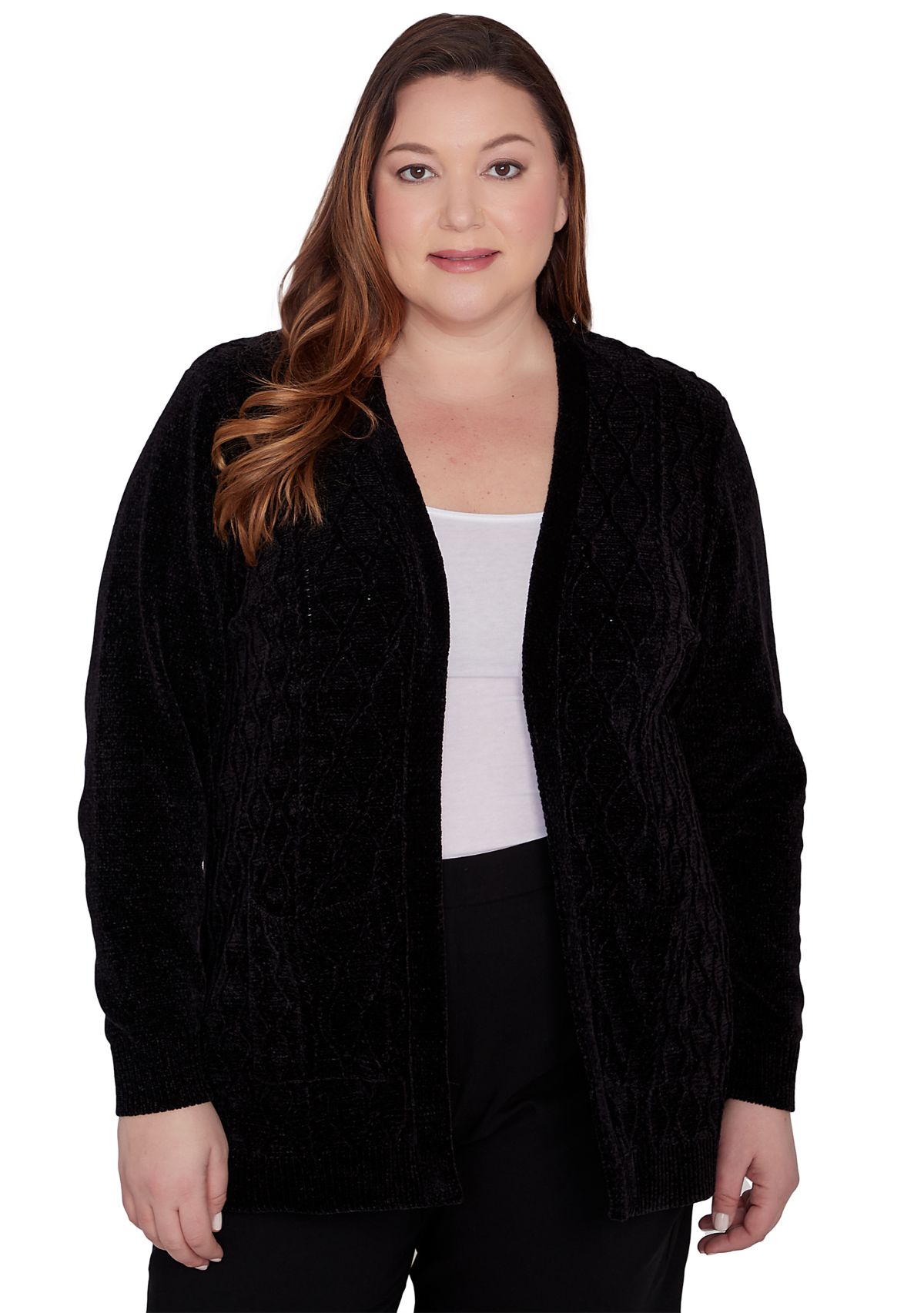 Plus Size Runway Ready Chenille Cardigan