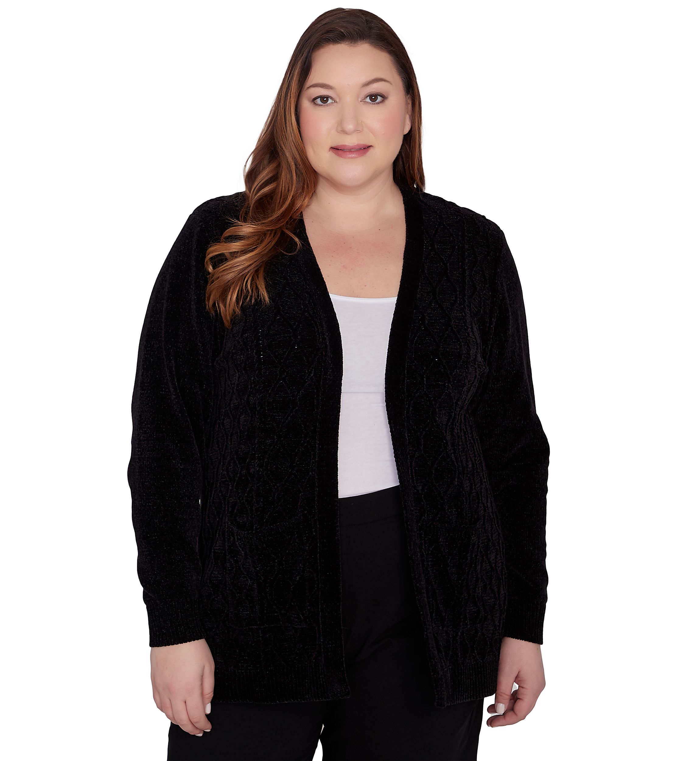 Plus Size Runway Ready Chenille Cardigan