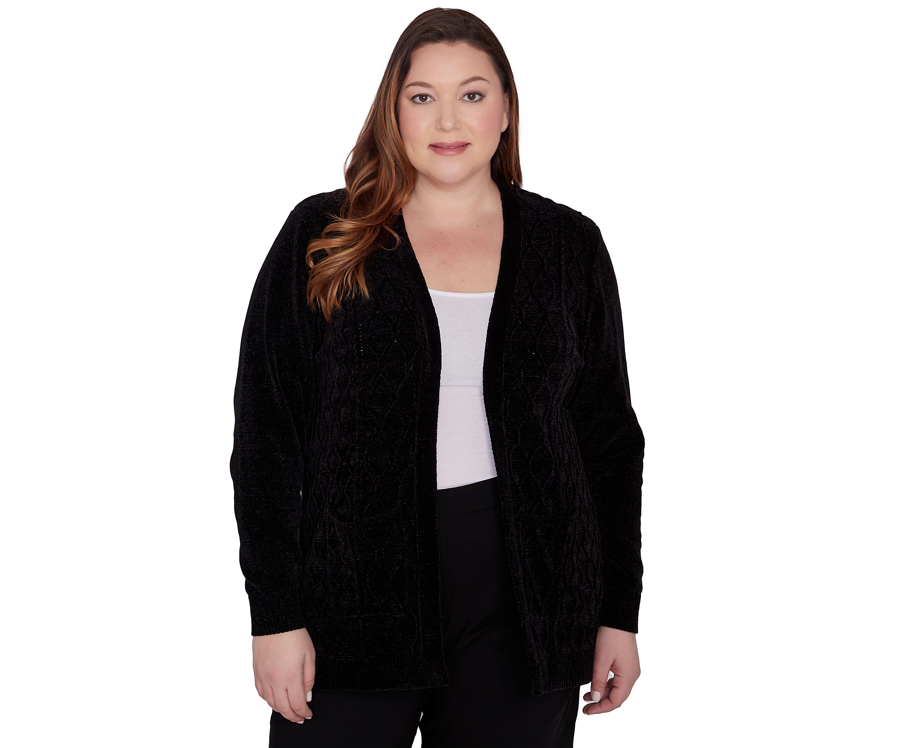 Plus Size Runway Ready Chenille Cardigan
