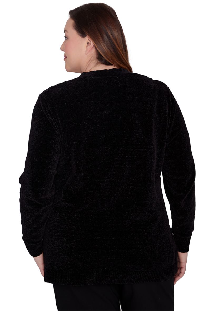 Plus Size Runway Ready Chenille Cardigan