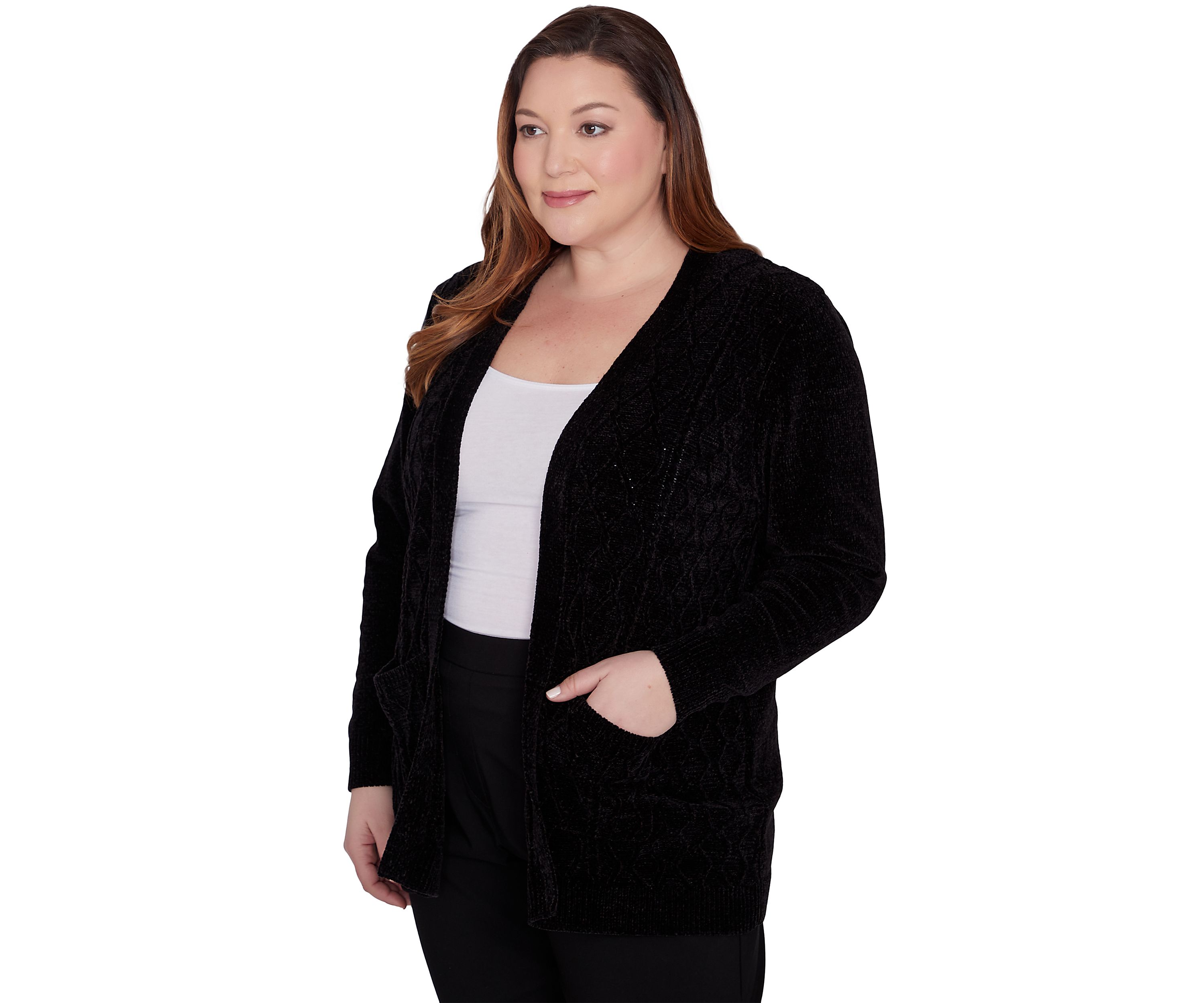 Plus Size Runway Ready Chenille Cardigan