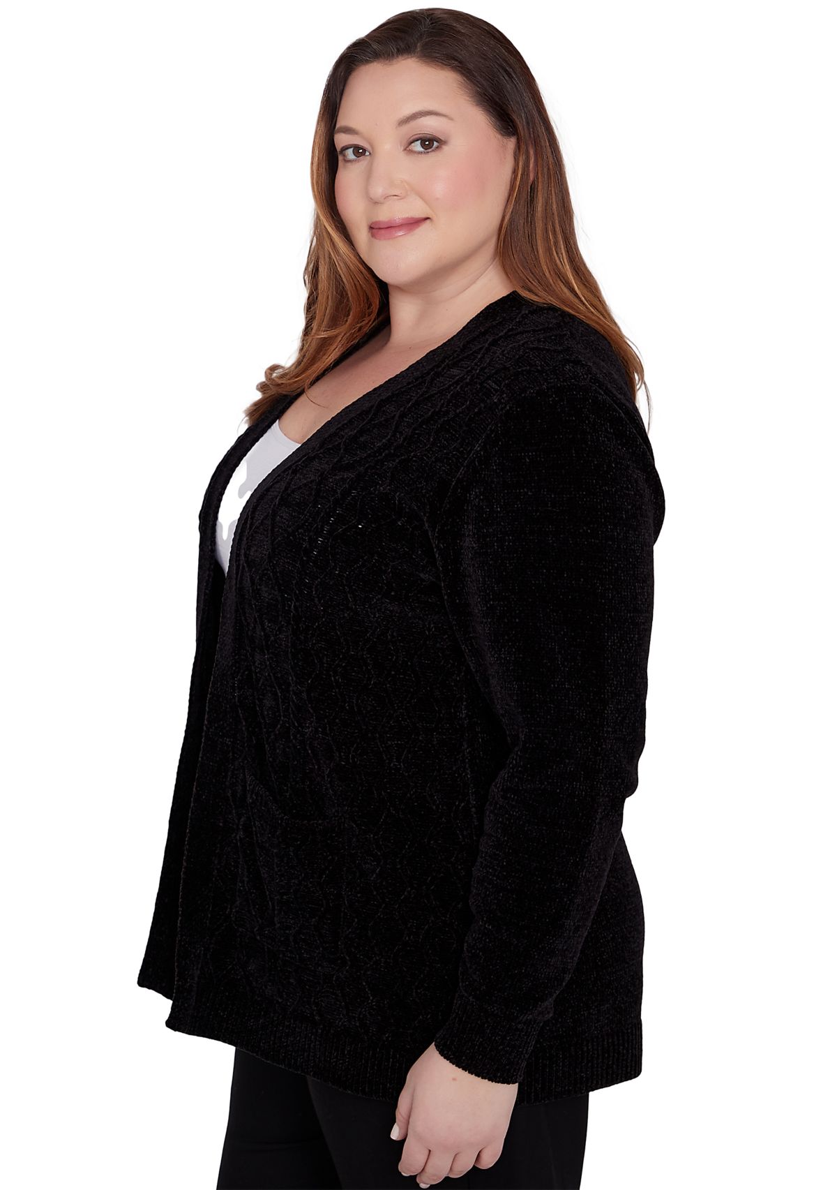 Plus Size Runway Ready Chenille Cardigan