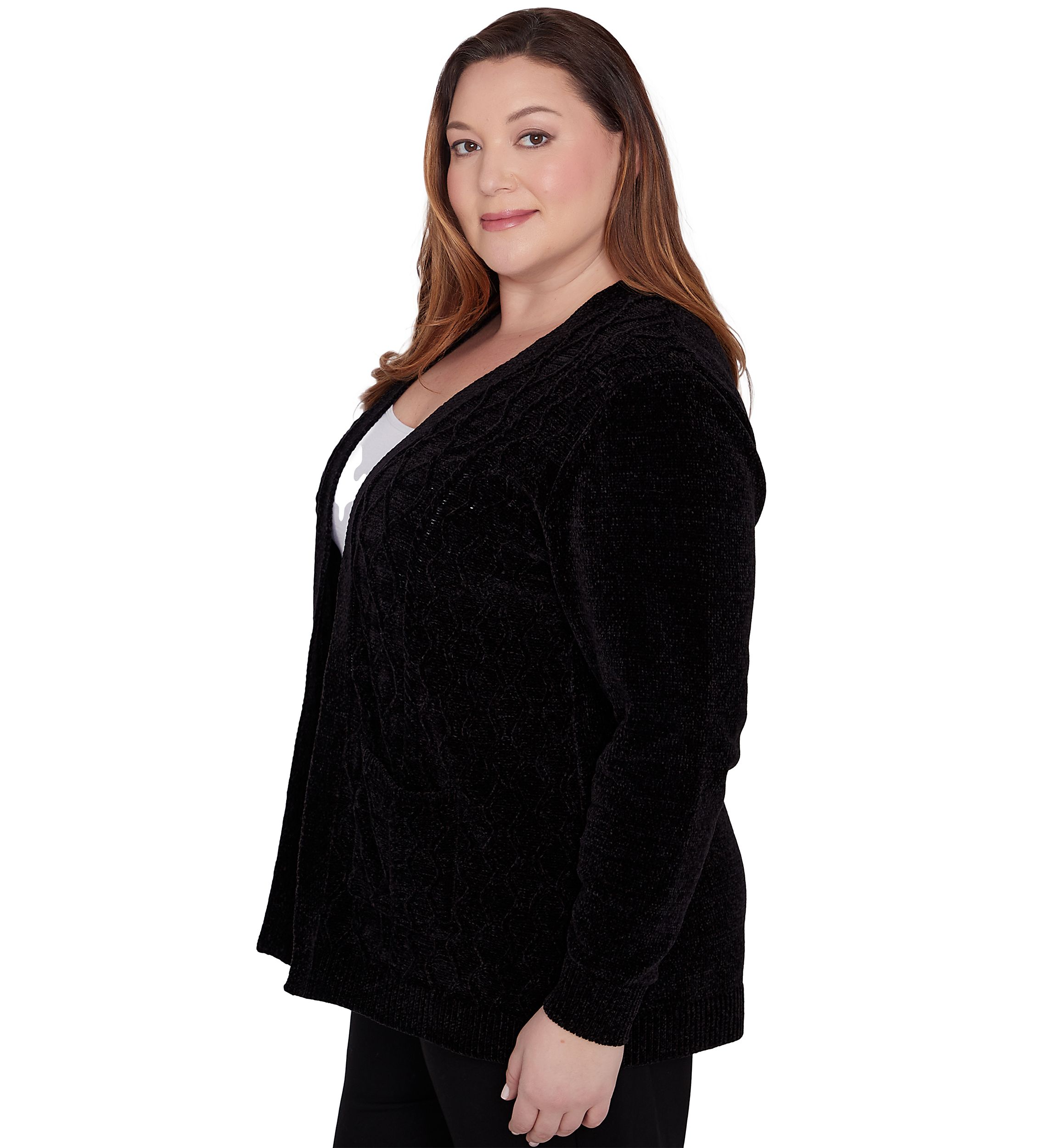 Plus Size Runway Ready Chenille Cardigan