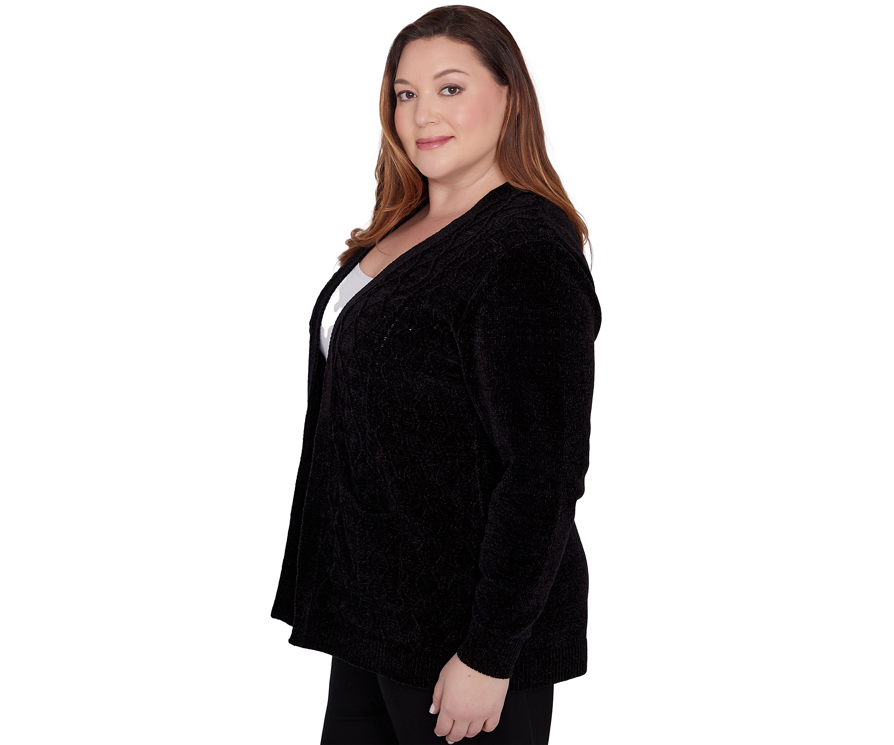 Plus Size Runway Ready Chenille Cardigan