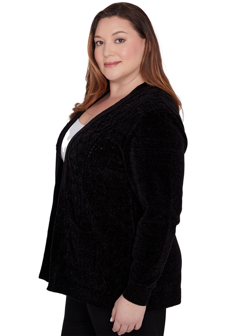 Plus Size Runway Ready Chenille Cardigan