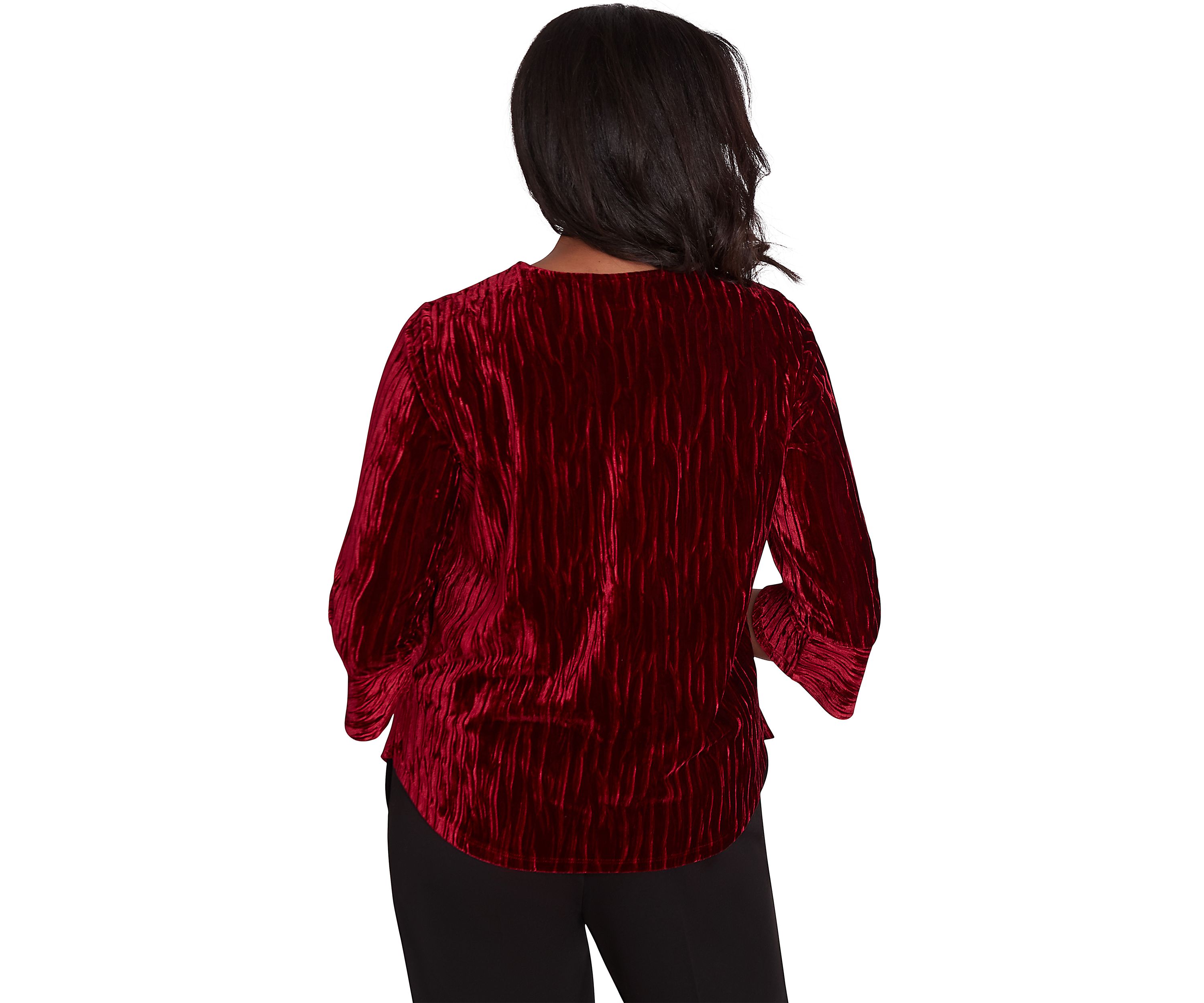 Petite Runway Ready Crushed Velvet Top