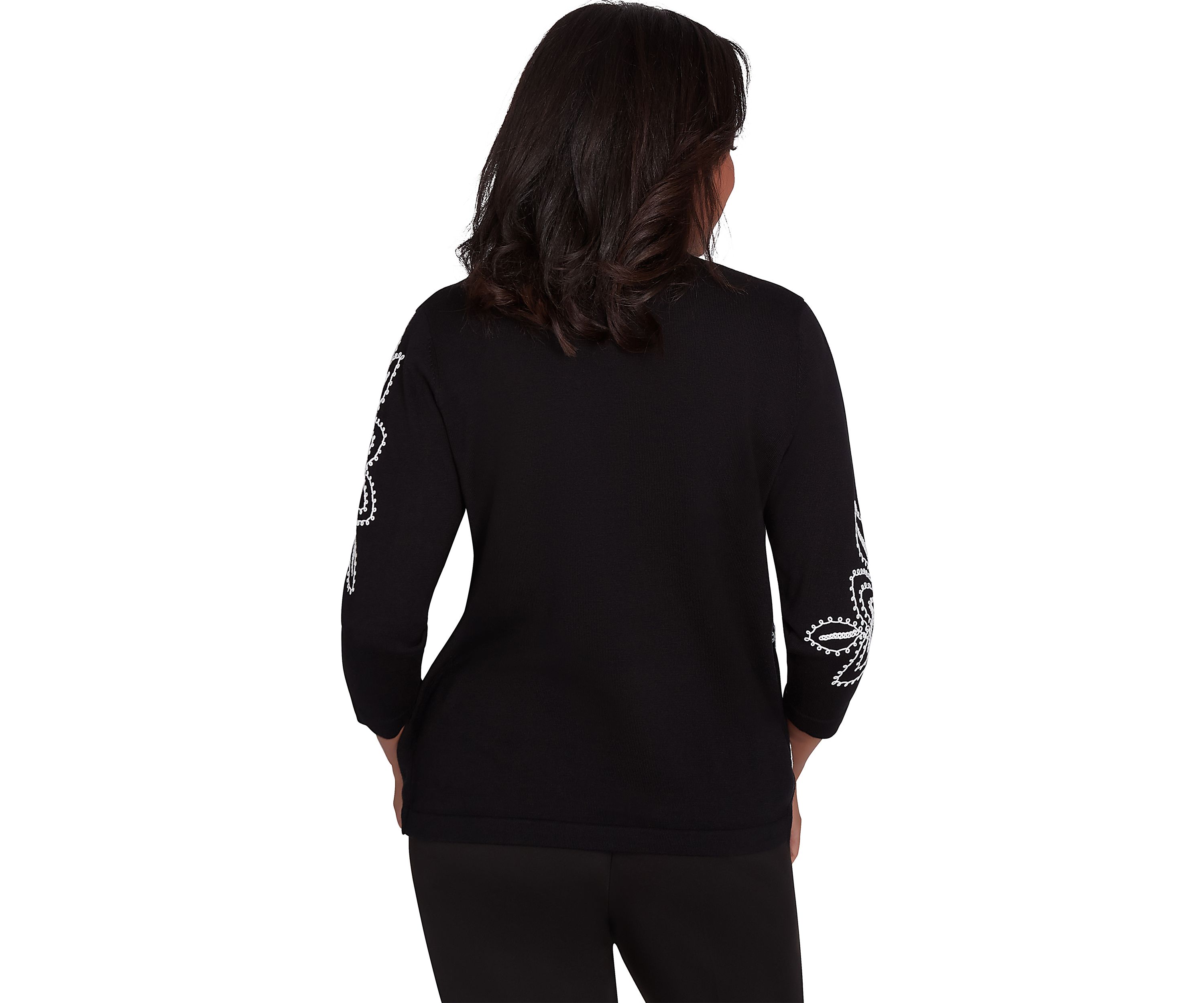 Petite Runway Ready Embroidered Outer 2Fer Top