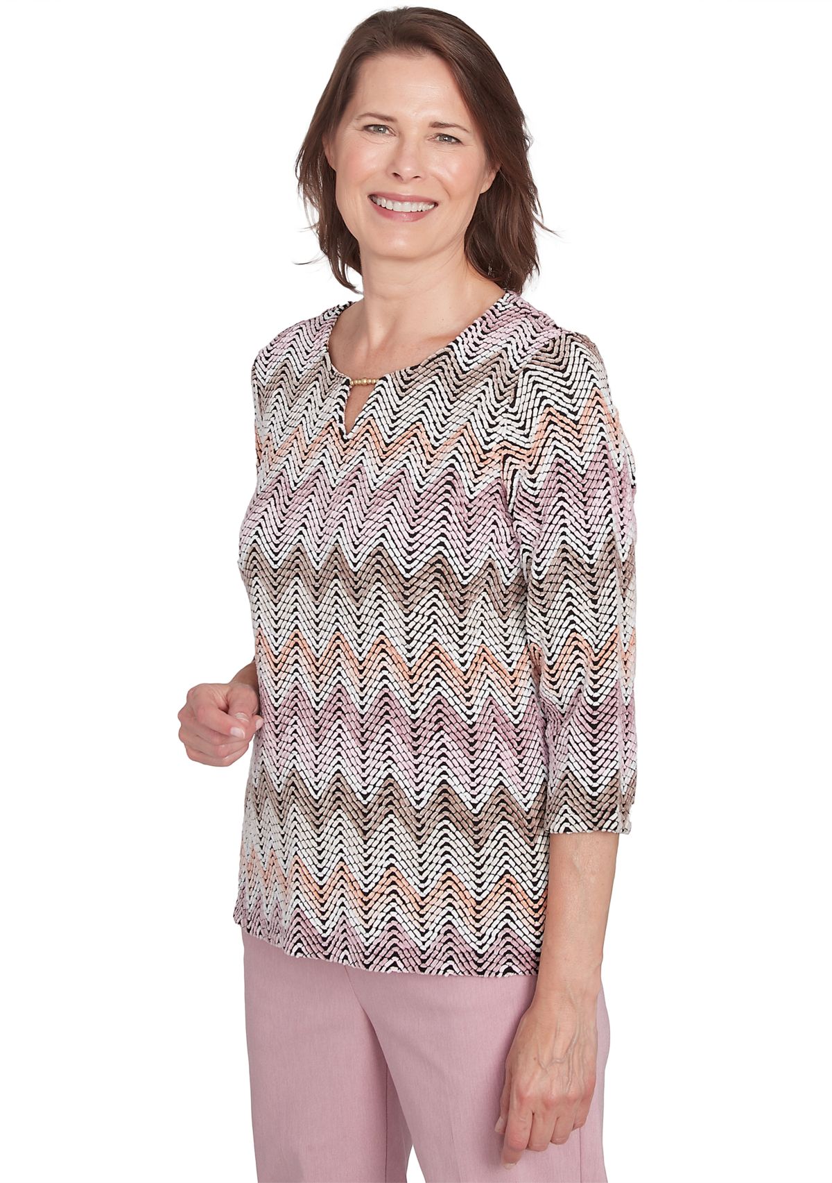 Womens Telluride Chenille Zig Zag T-Shirt