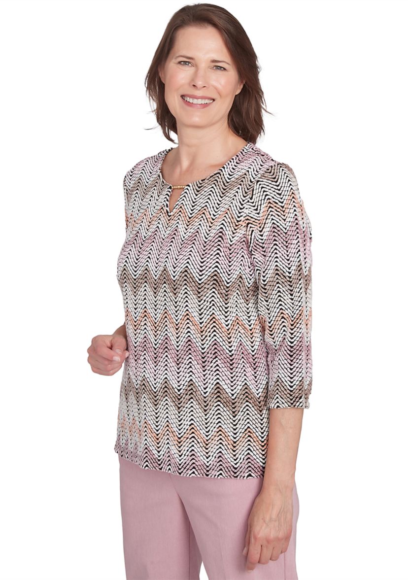 Womens Telluride Chenille Zig Zag T-Shirt