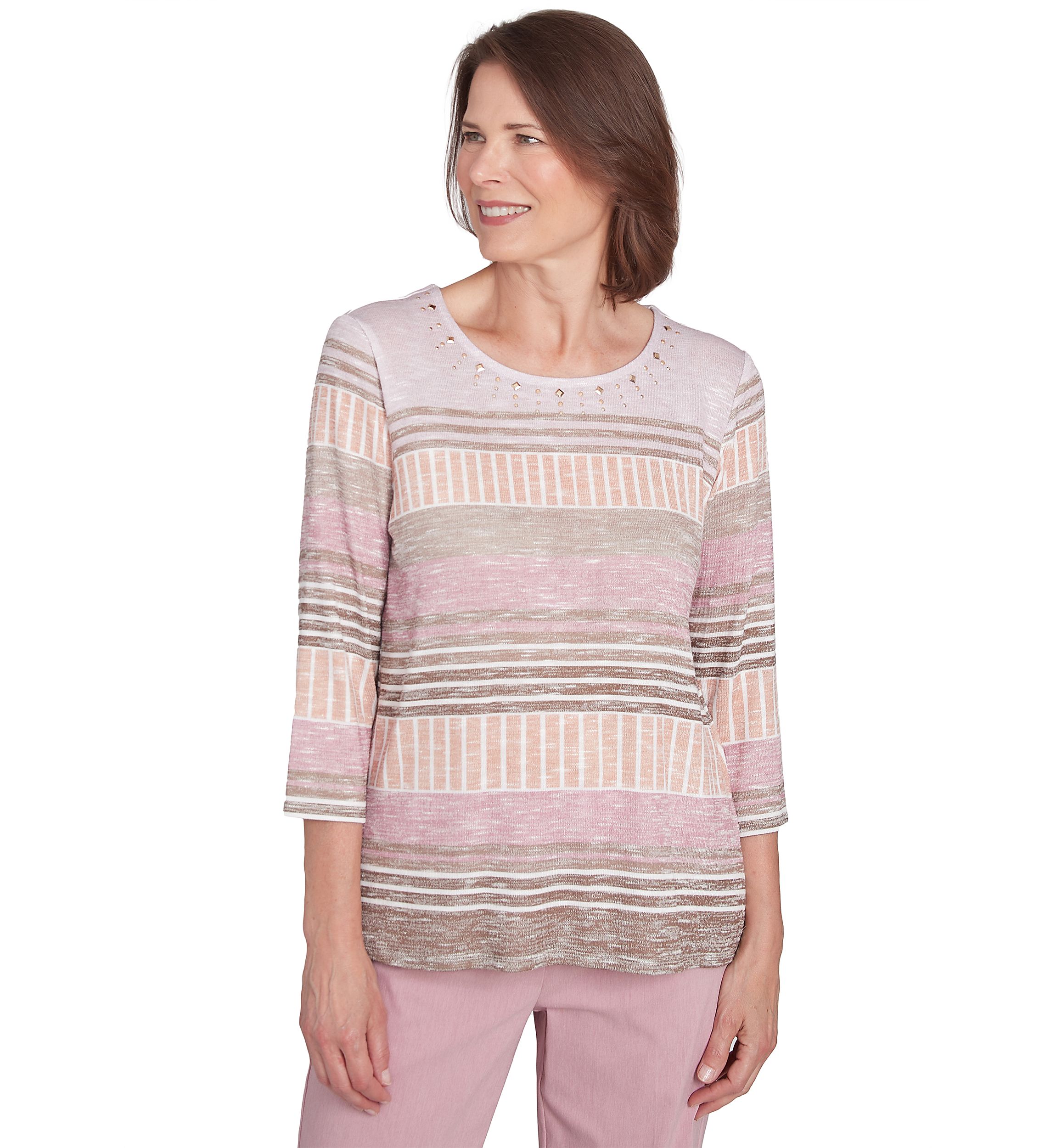 Womens Telluride Stripe Patchwork T-Shirt