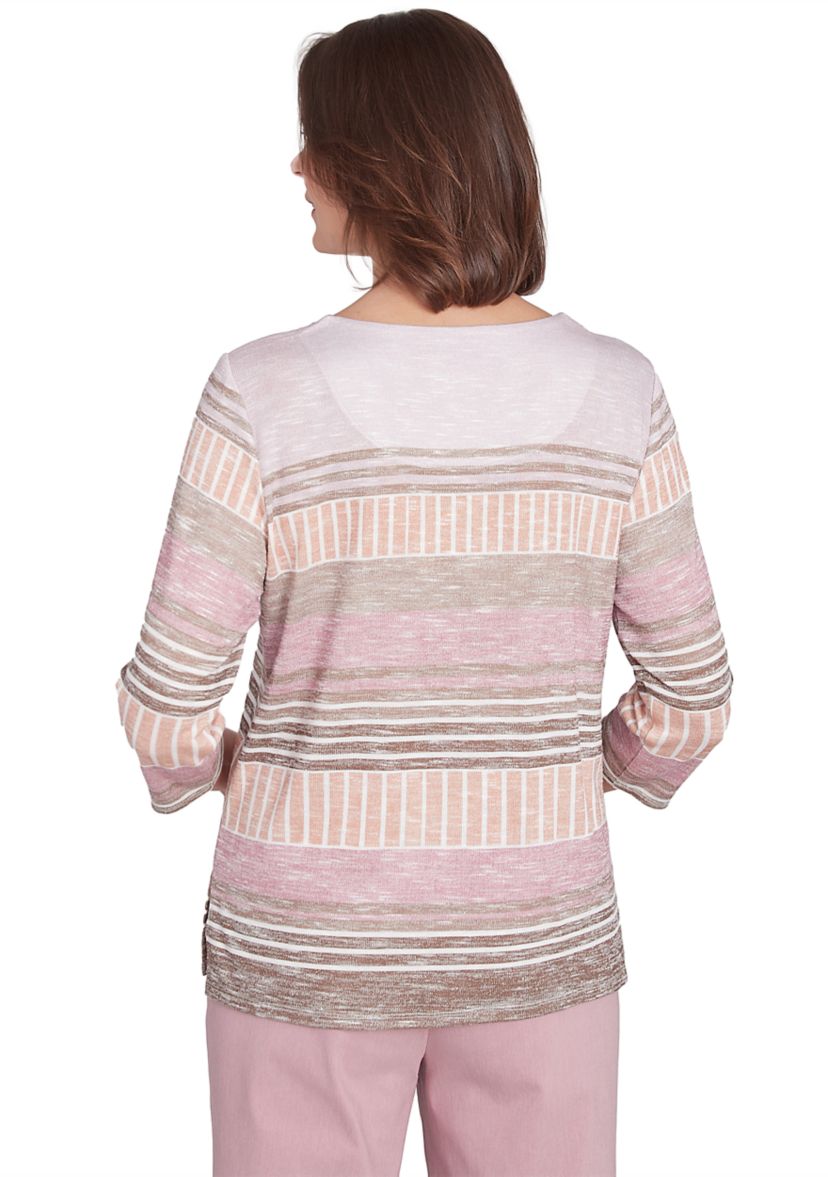 Womens Telluride Stripe Patchwork T-Shirt
