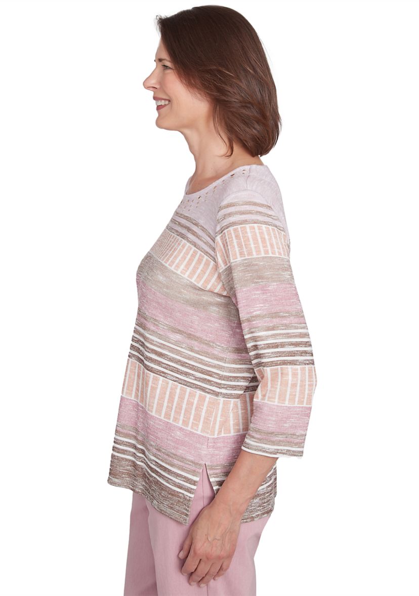 Womens Telluride Stripe Patchwork T-Shirt