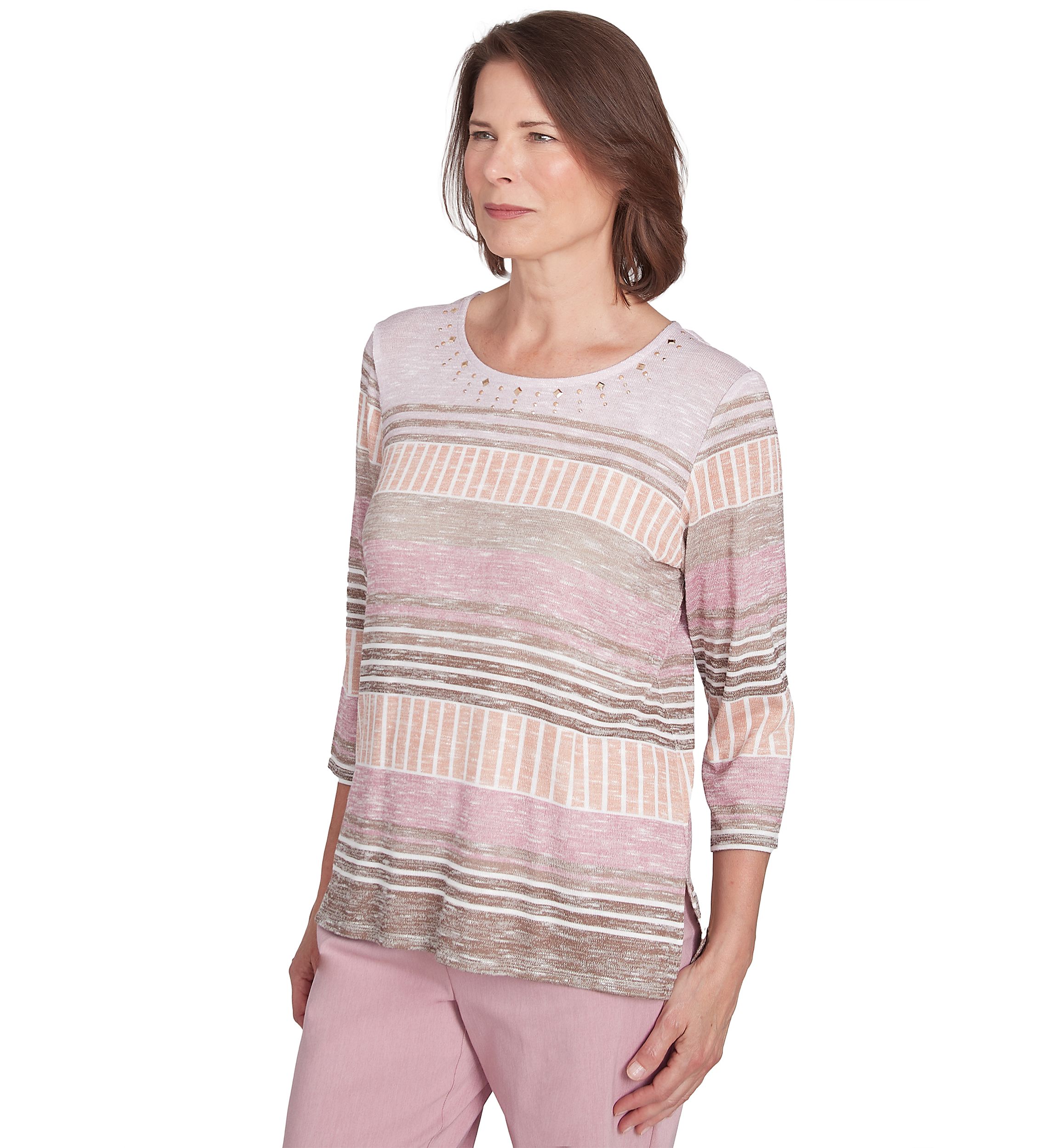 Womens Telluride Stripe Patchwork T-Shirt