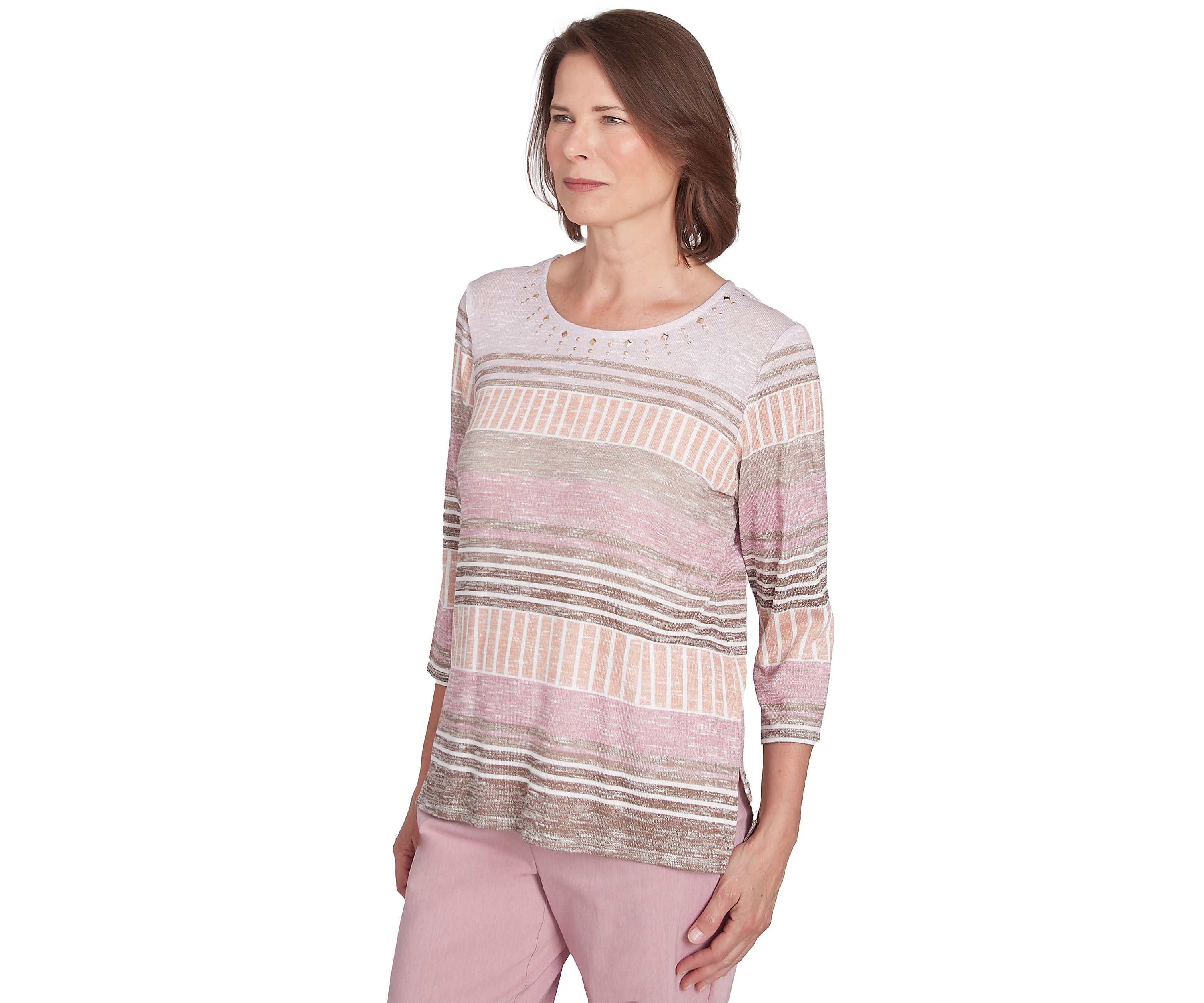 Womens Telluride Stripe Patchwork T-Shirt