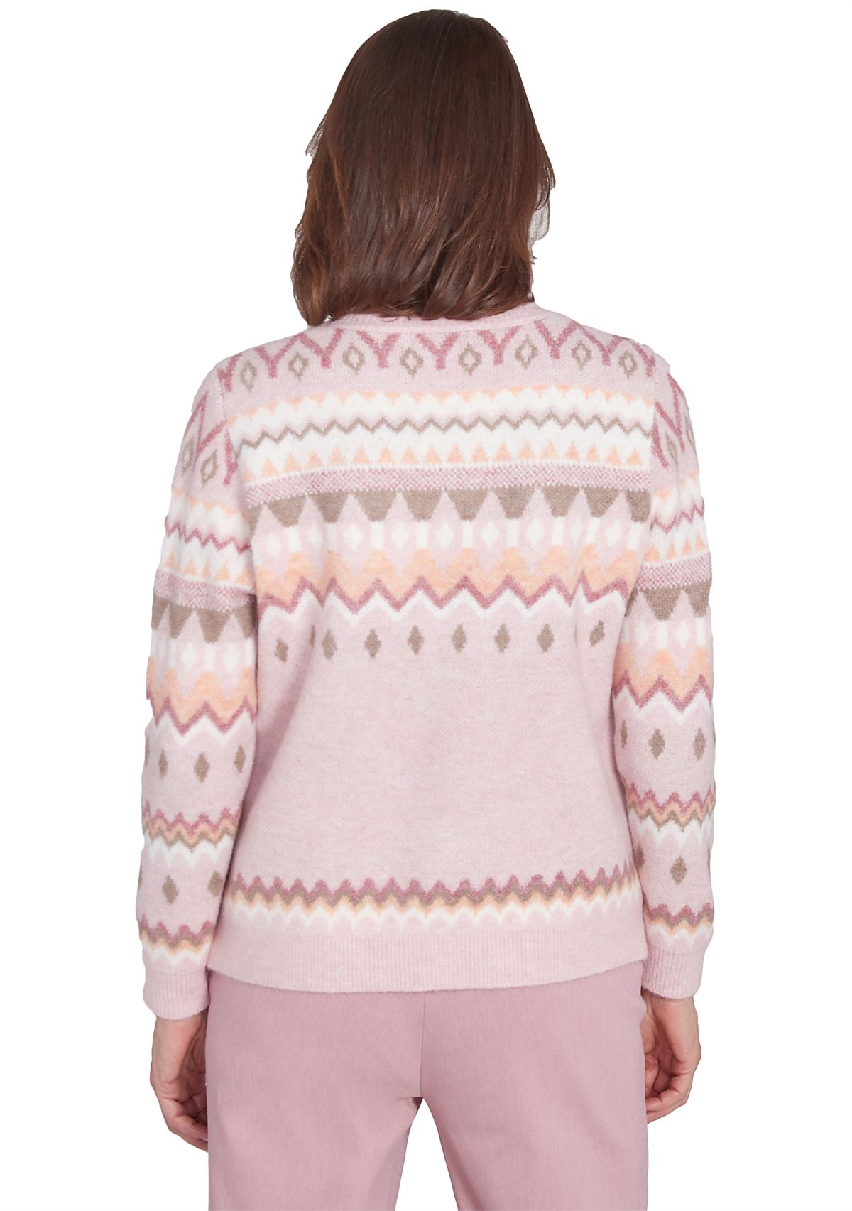 Womens Telluride Fairisle Sweater with Floral Embroidery