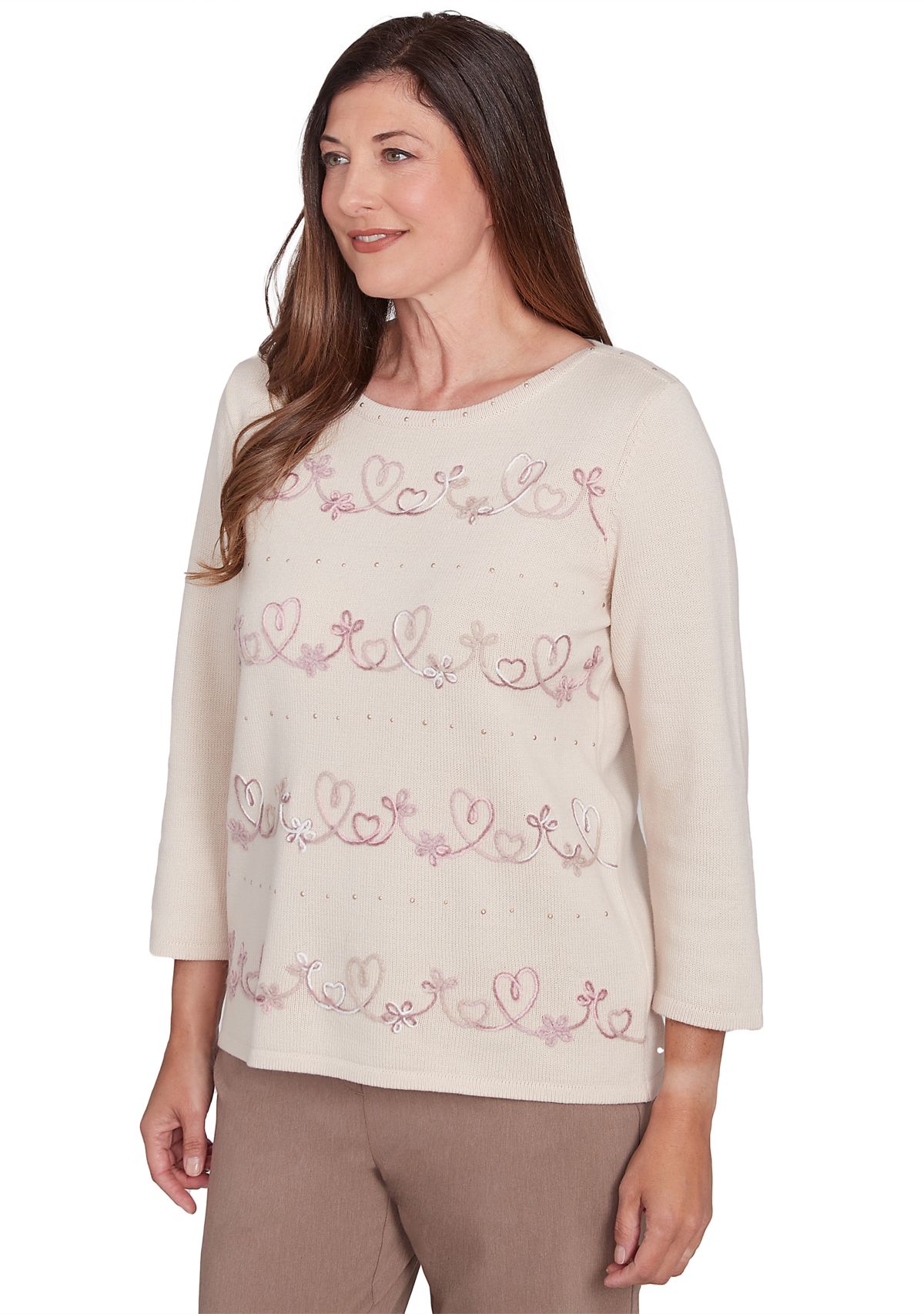 Womens Telluride Biadere Hearts Sweater 