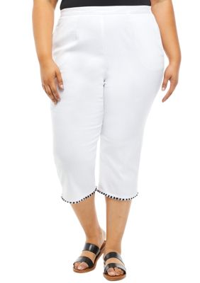 Alfred Dunner Womens Plus-Size Allure Clam Digger Capri, Iris, 16 Plus :  : Clothing, Shoes & Accessories