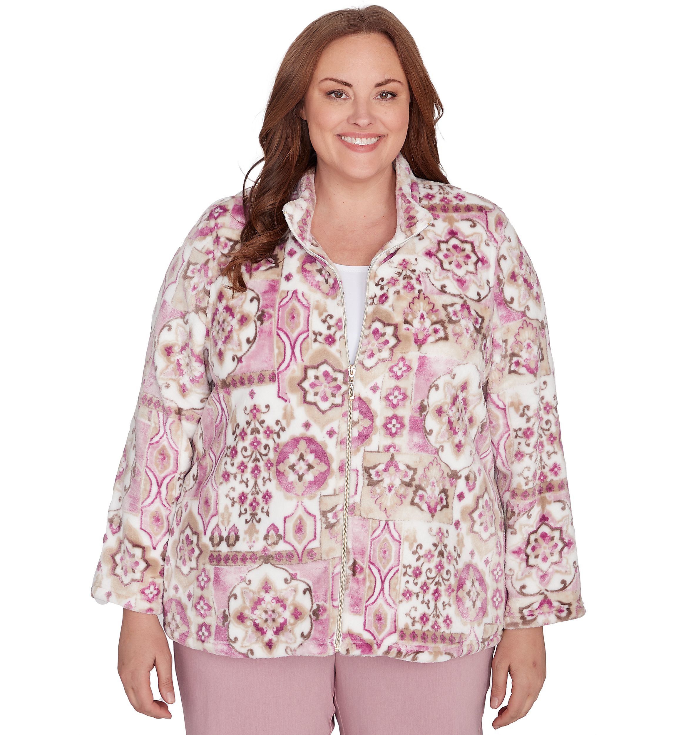 Plus Size Telluride Medallion Print Cozy Jacket