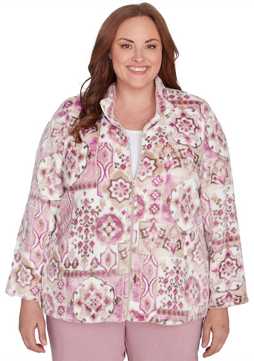 Plus Size Telluride Medallion Print Cozy Jacket