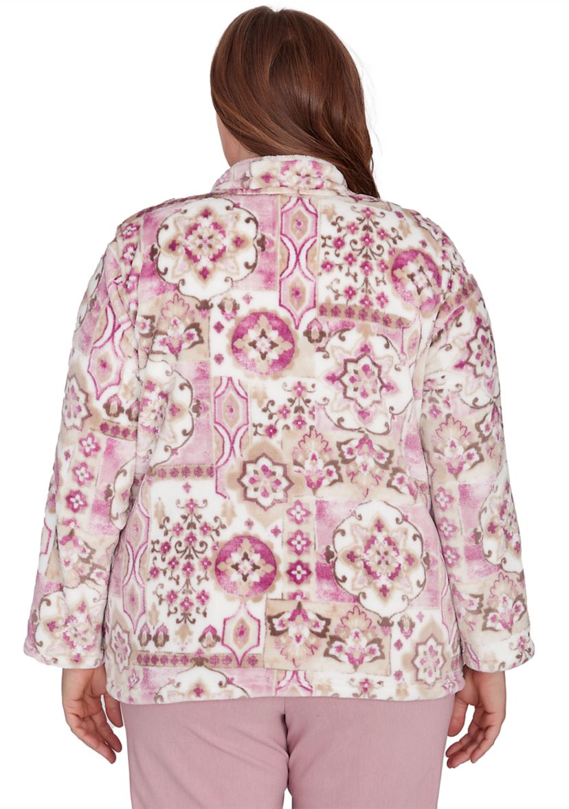 Plus Size Telluride Medallion Print Cozy Jacket
