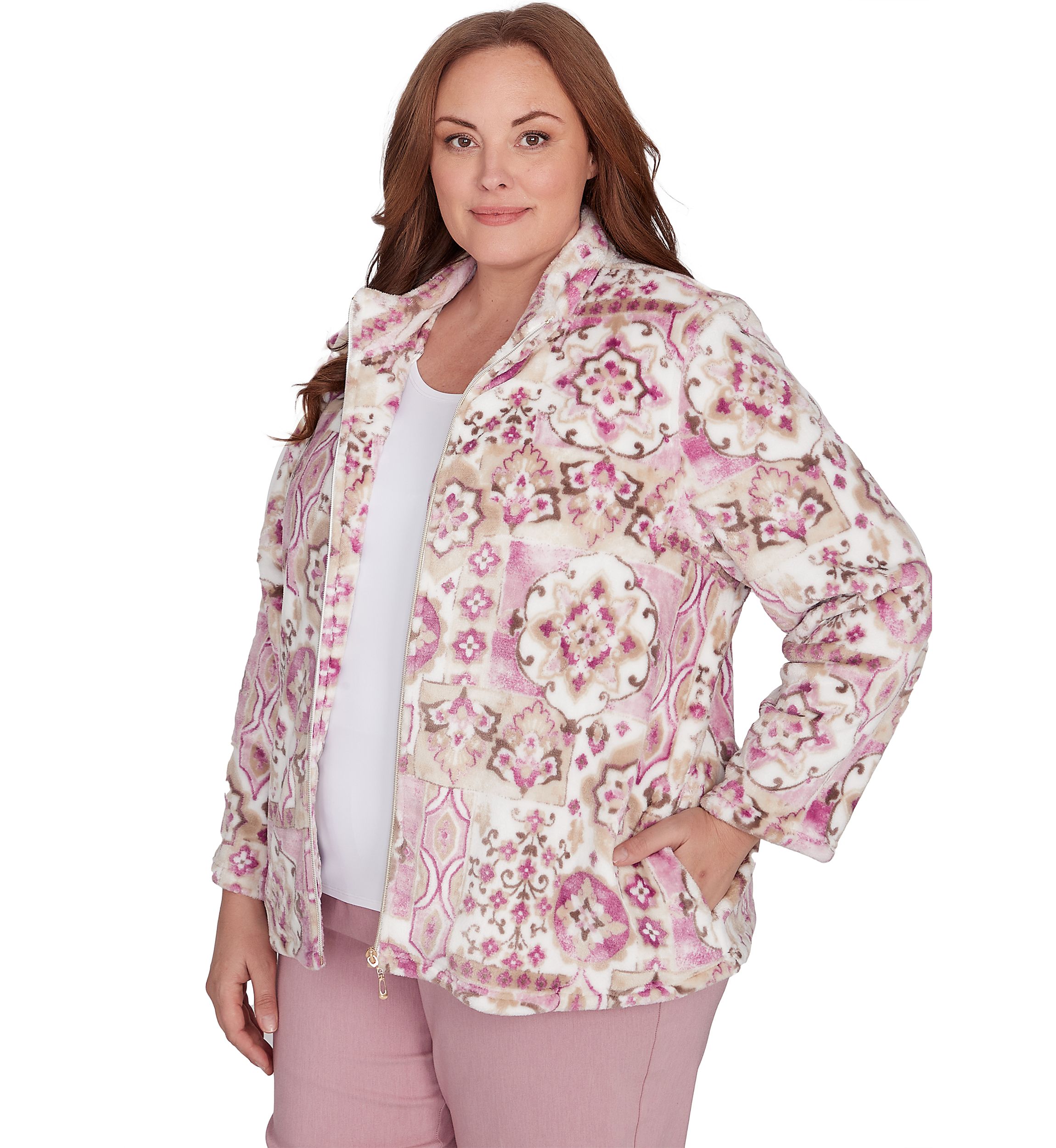Plus Size Telluride Medallion Print Cozy Jacket