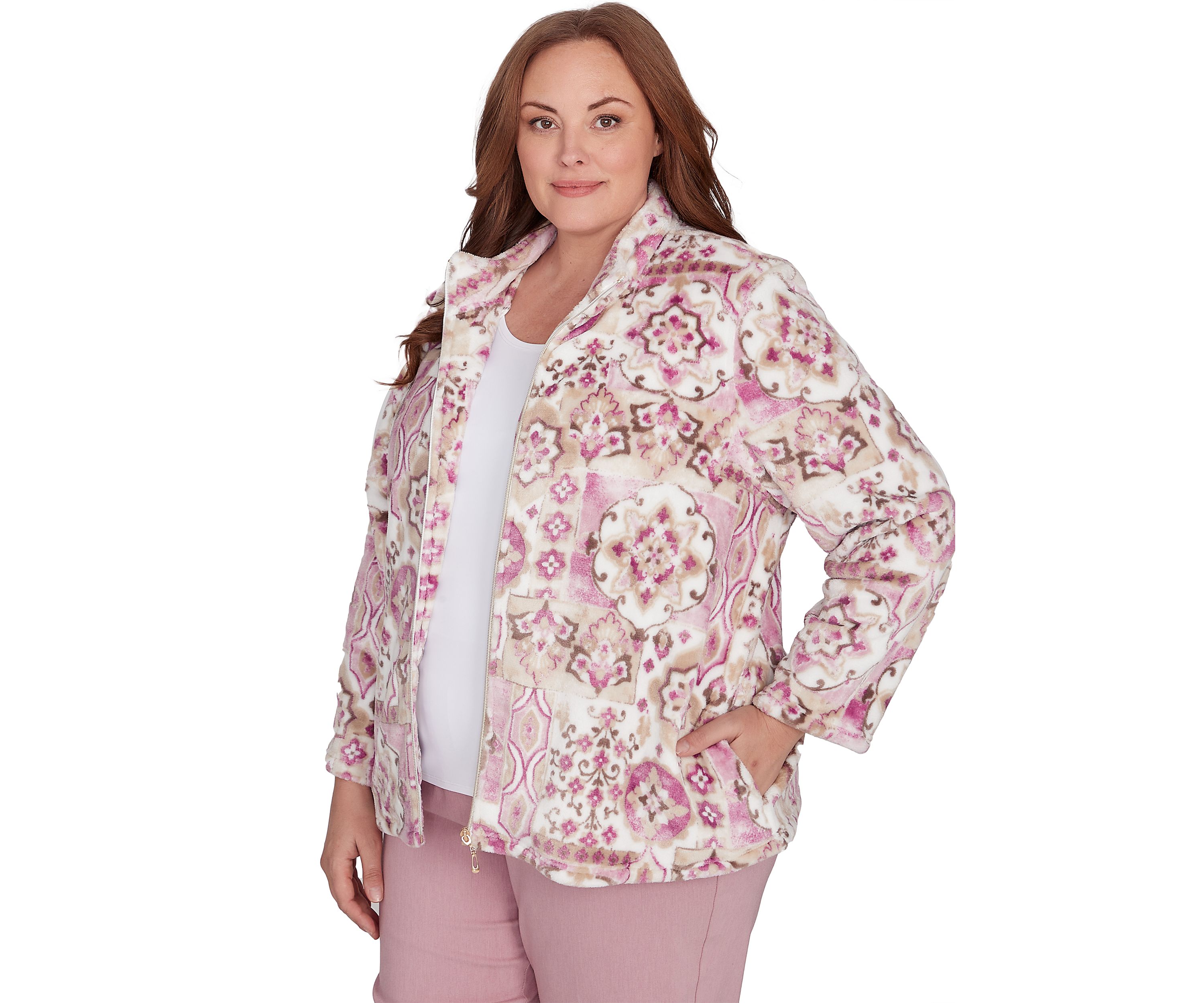 Plus Size Telluride Medallion Print Cozy Jacket