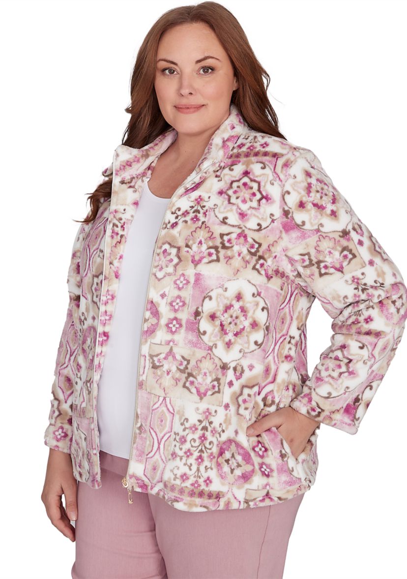 Plus Size Telluride Medallion Print Cozy Jacket
