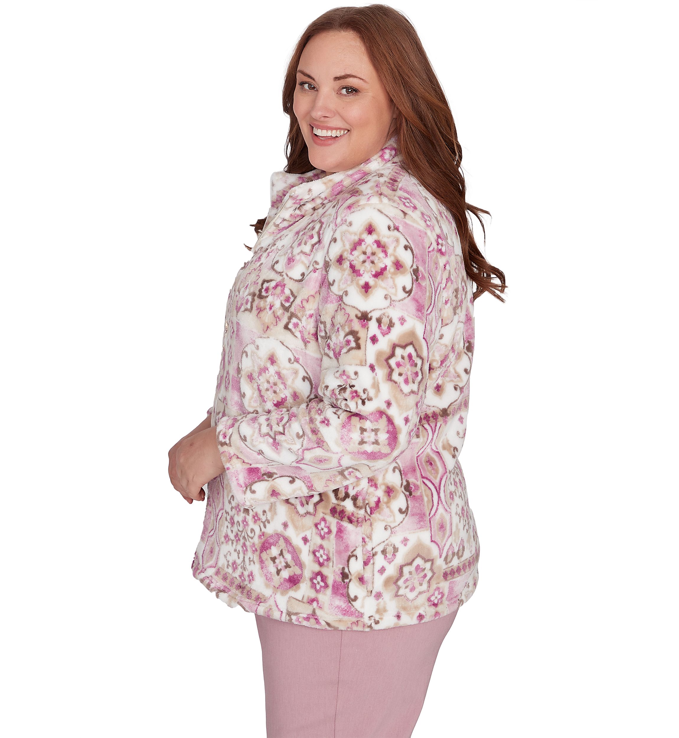 Plus Size Telluride Medallion Print Cozy Jacket