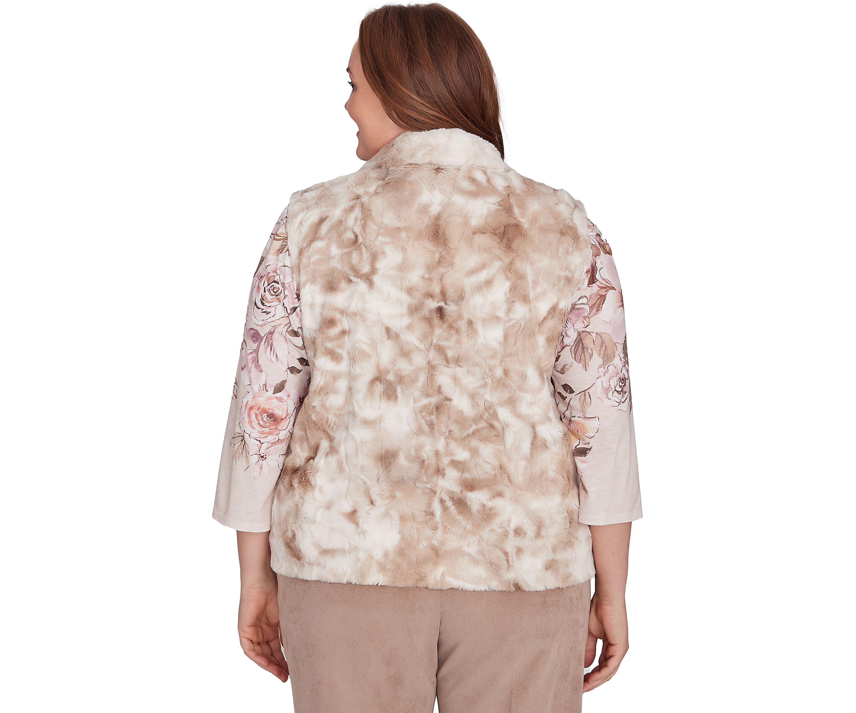 Plus Size Telluride Zip Front Faux Fur Vest